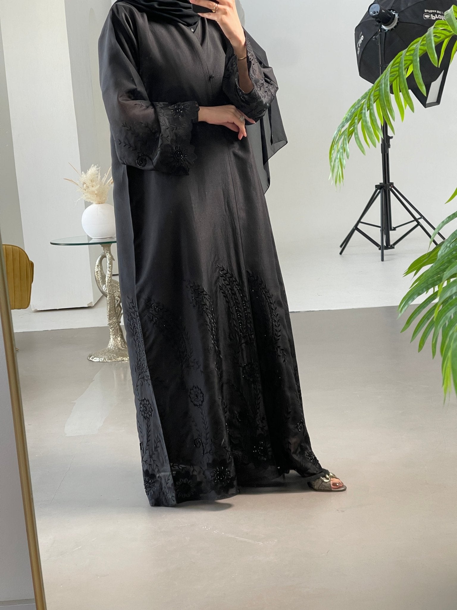 C - Black - Work - Abaya - Set - 28