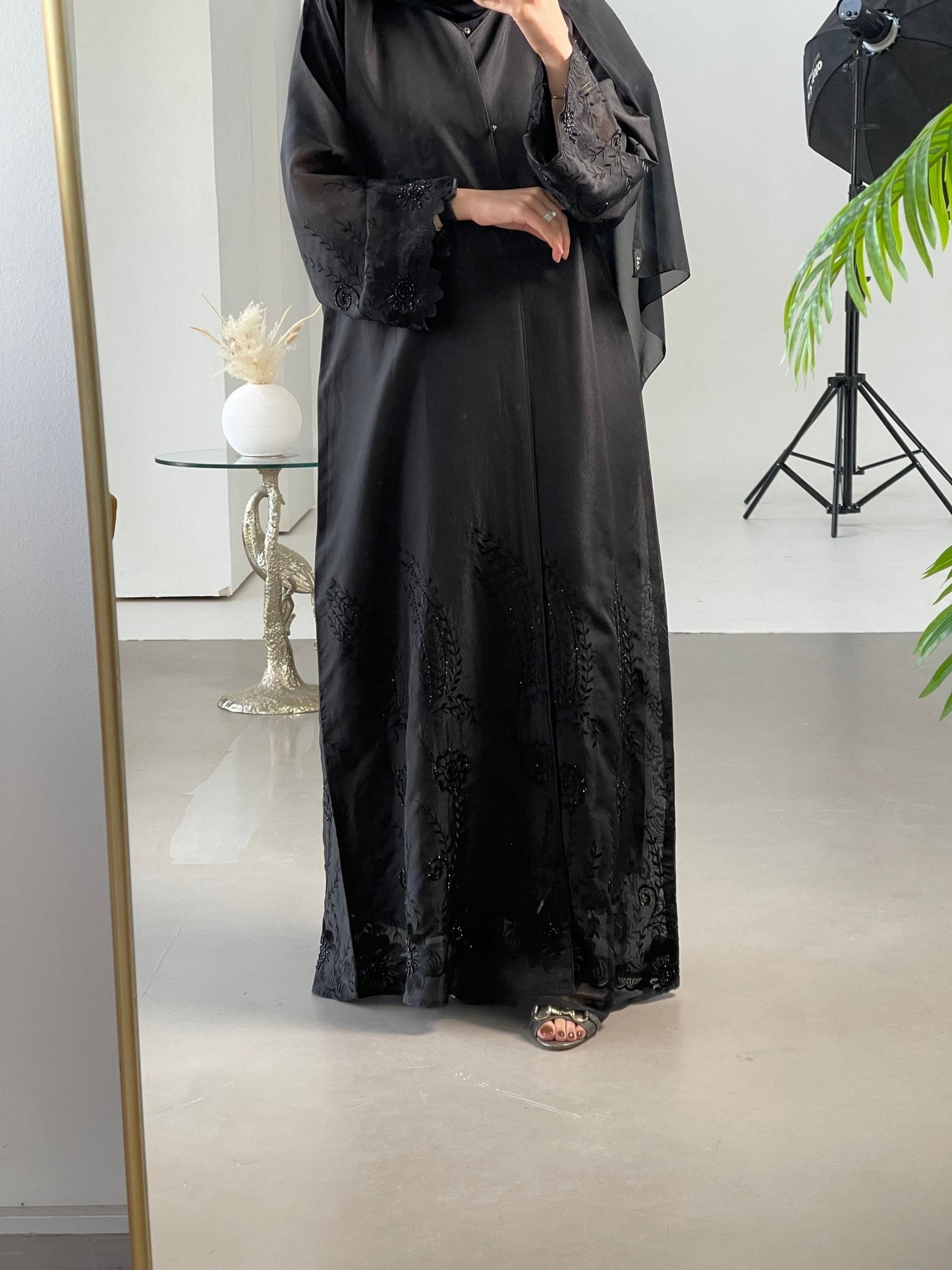 C - Black - Work - Abaya - Set - 28