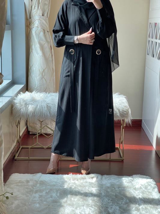 C - Black - Work - Abaya - Set - 32