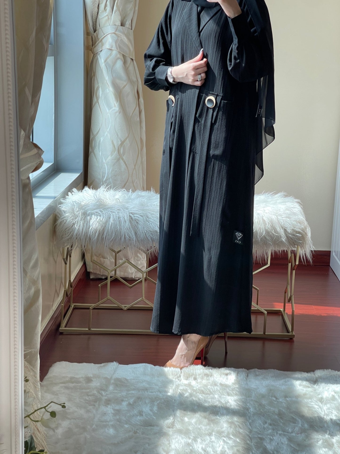 C - Black - Work - Abaya - Set - 32