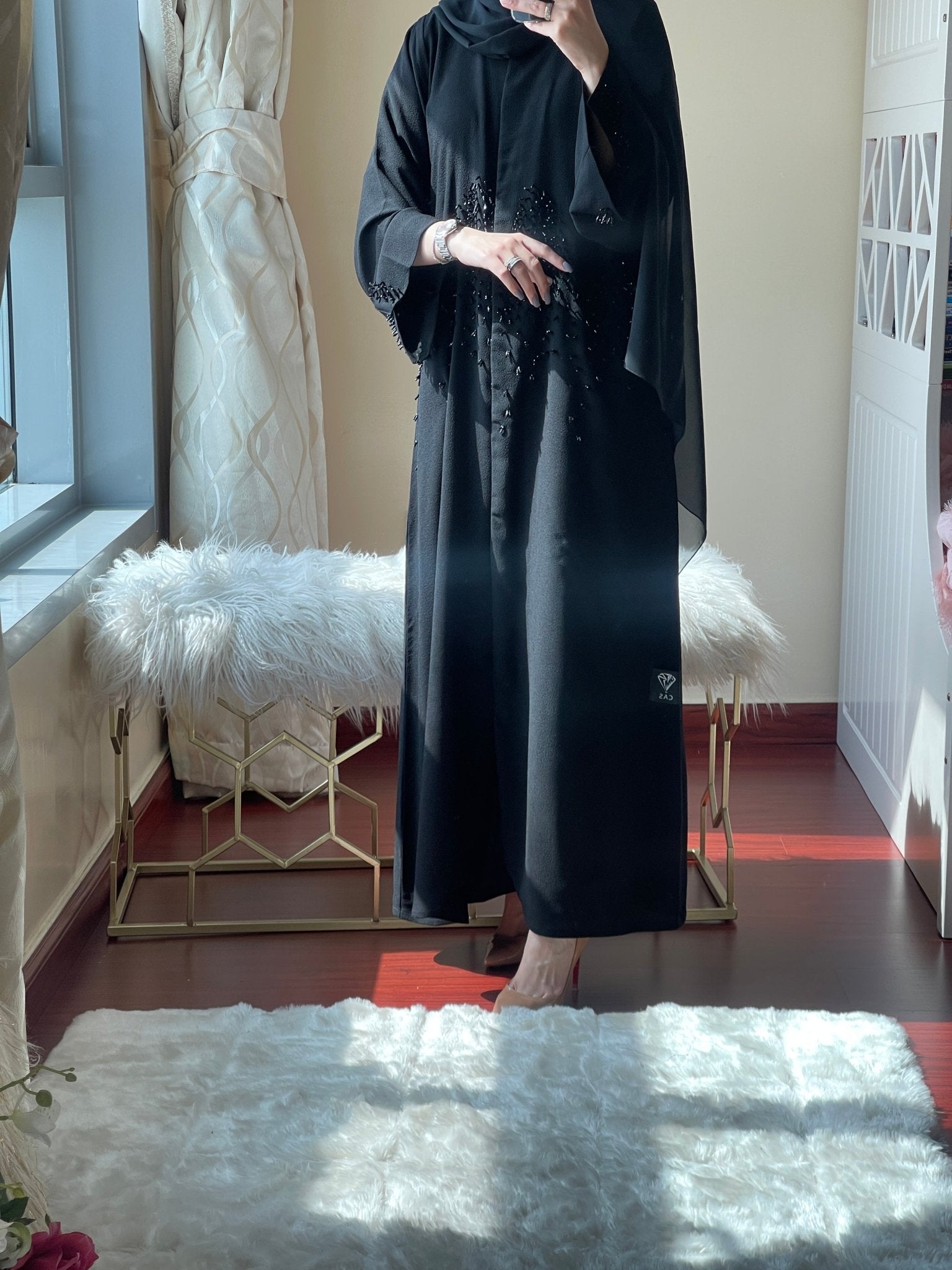 C - Black - Work - Abaya - Set - 36