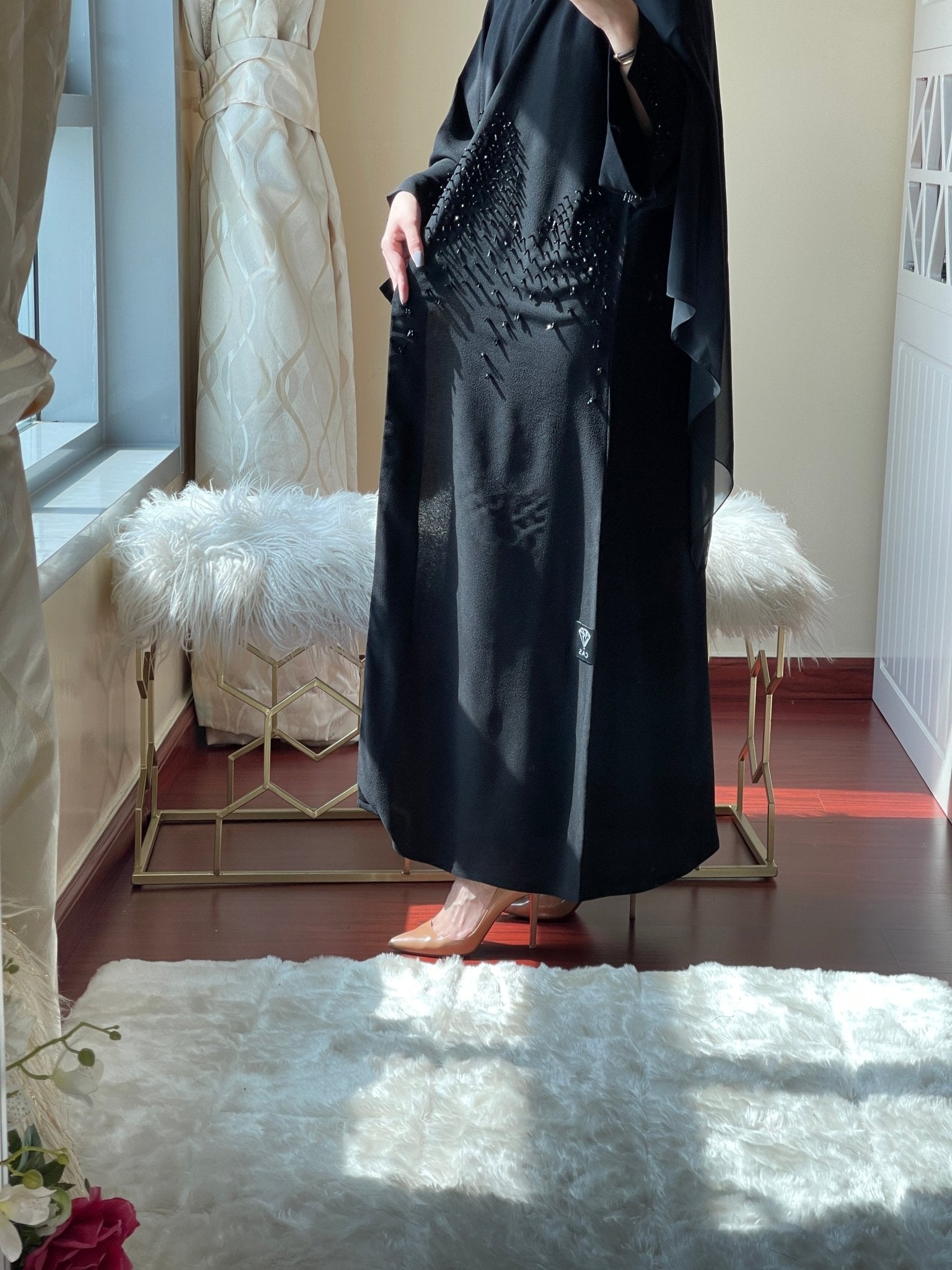 C - Black - Work - Abaya - Set - 36