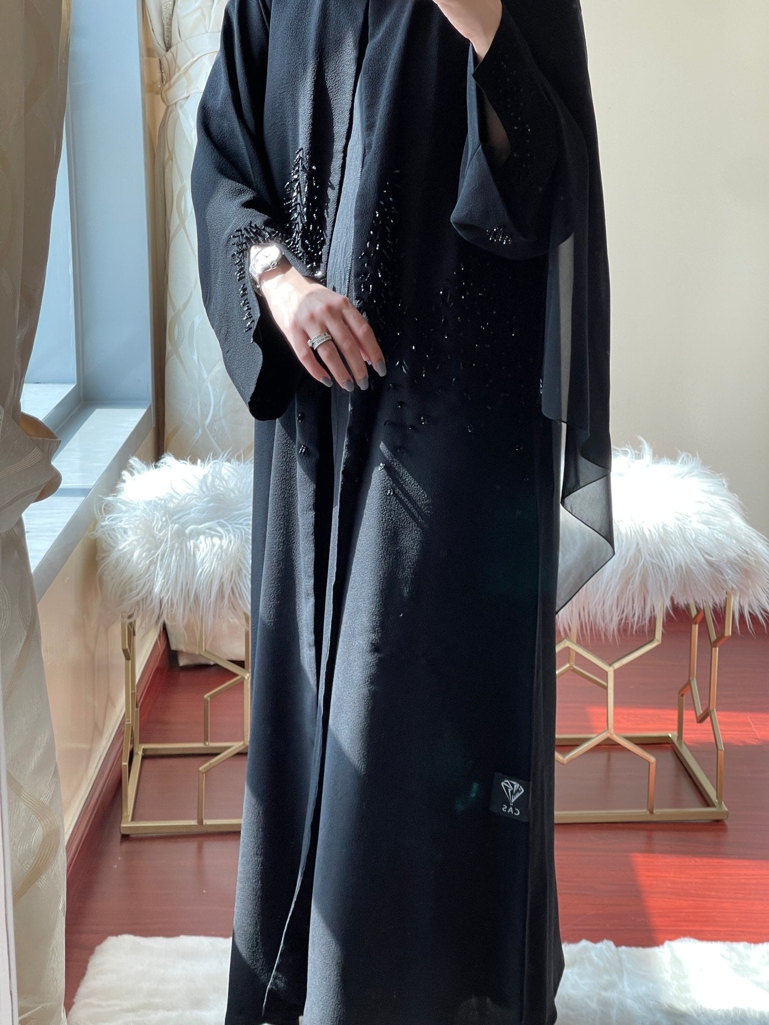 C - Black - Work - Abaya - Set - 36