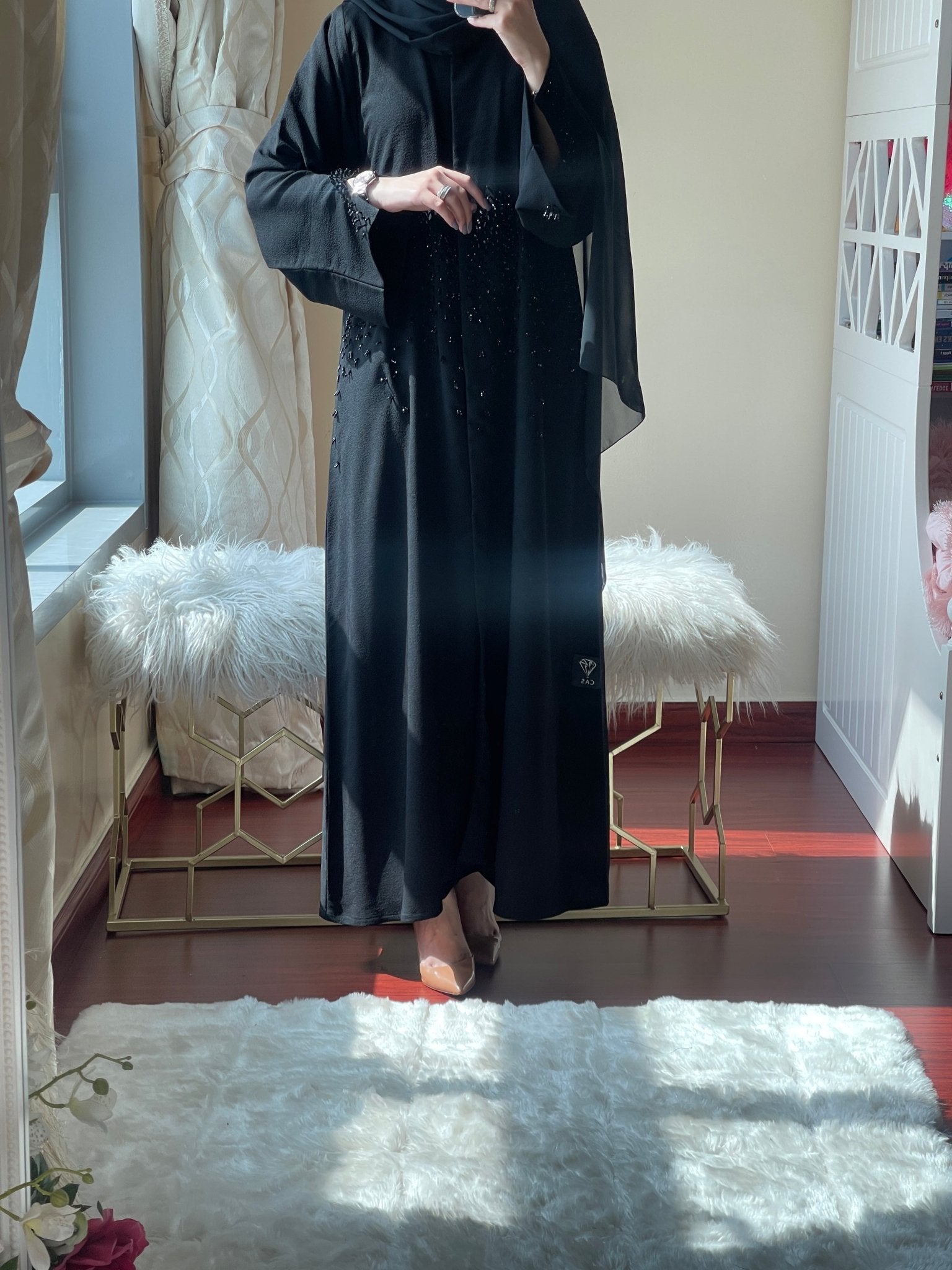 C - Black - Work - Abaya - Set - 36