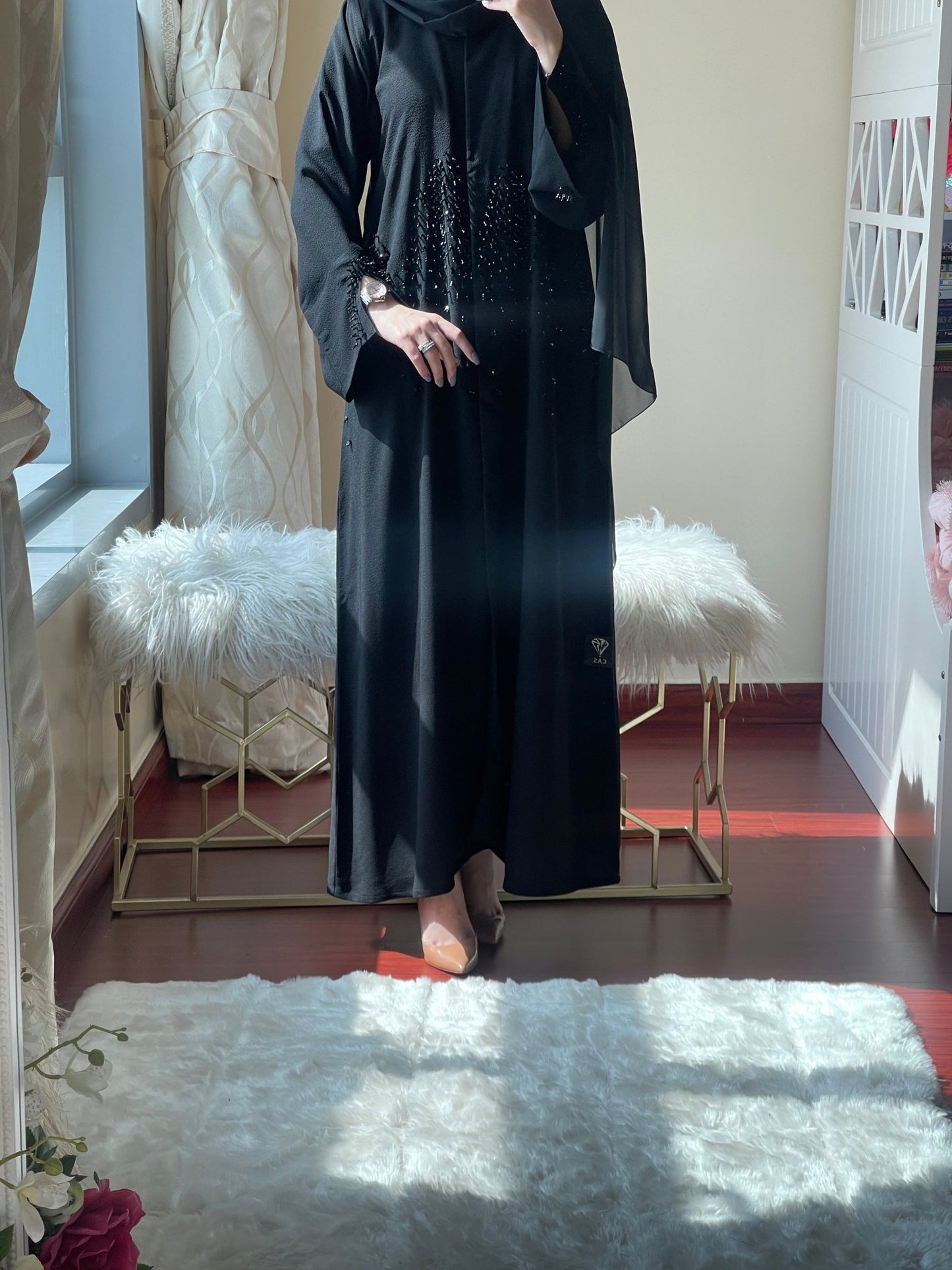 C - Black - Work - Abaya - Set - 36