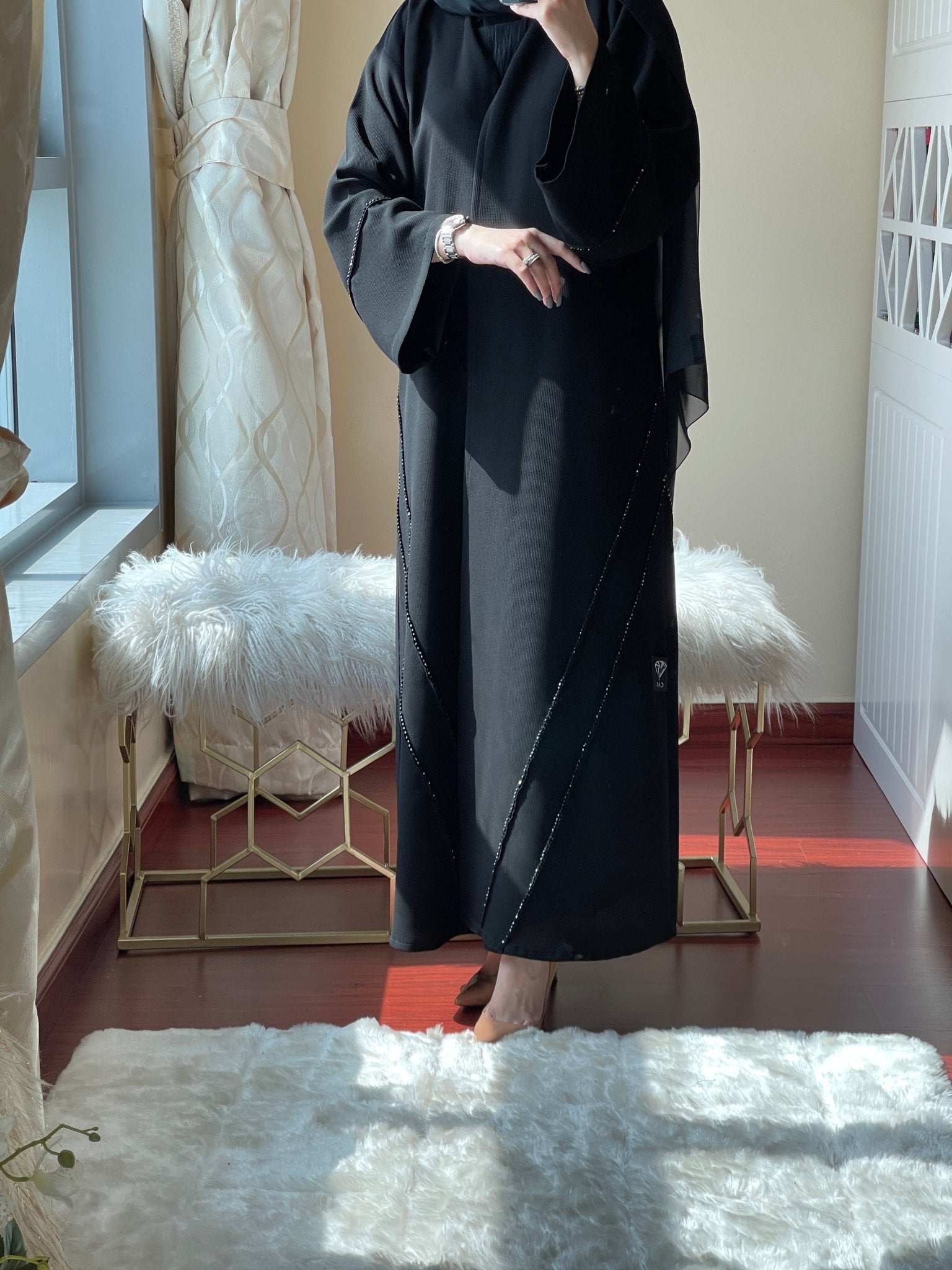 C - Black - Work - Abaya - Set - 37