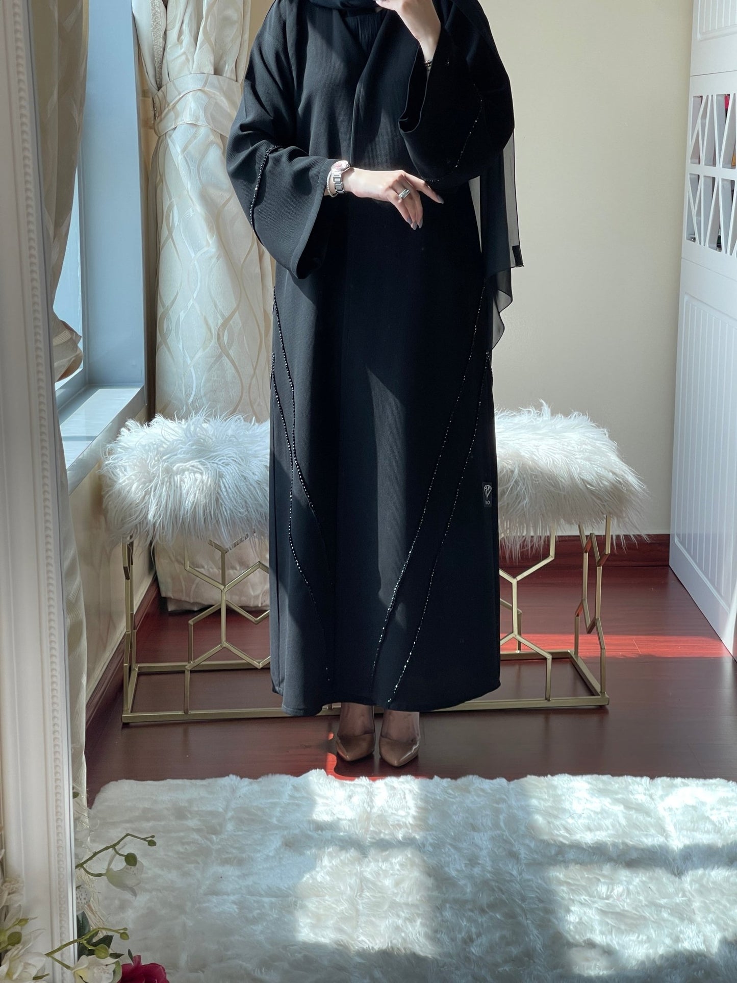 C - Black - Work - Abaya - Set - 37