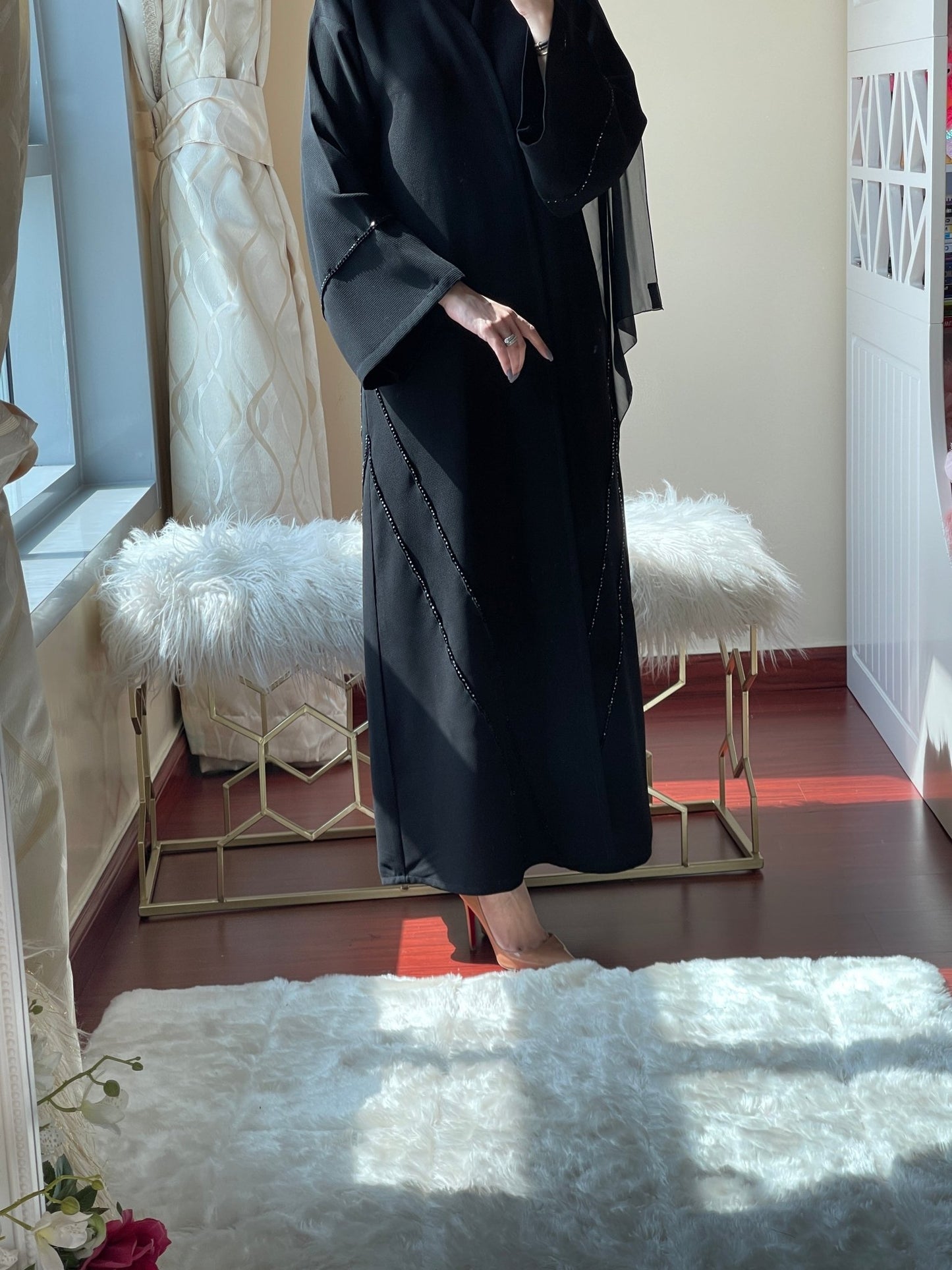 C - Black - Work - Abaya - Set - 37