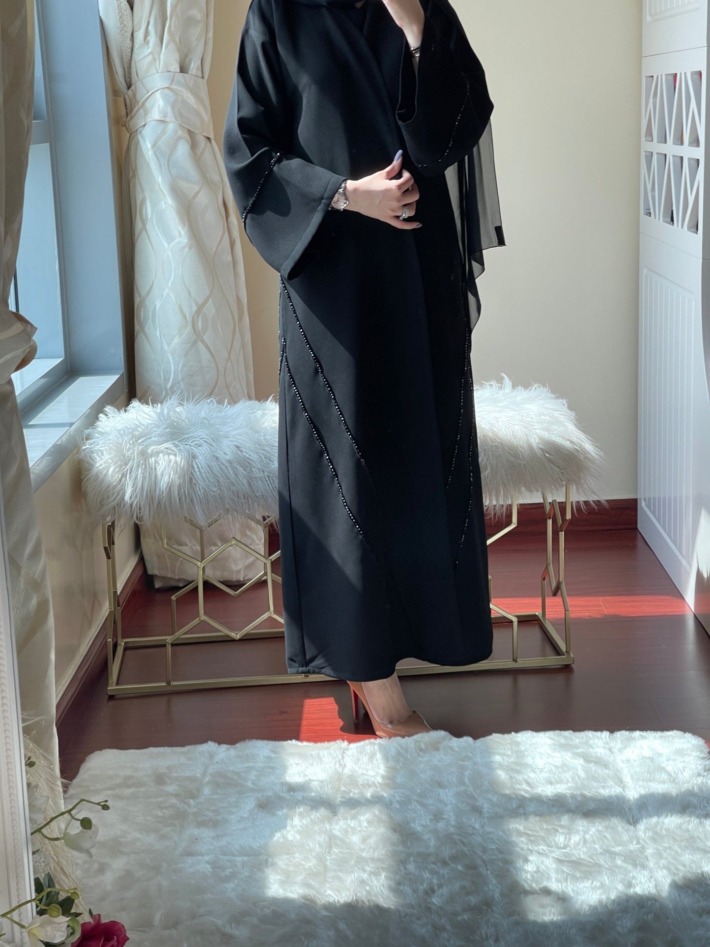 C - Black - Work - Abaya - Set - 37