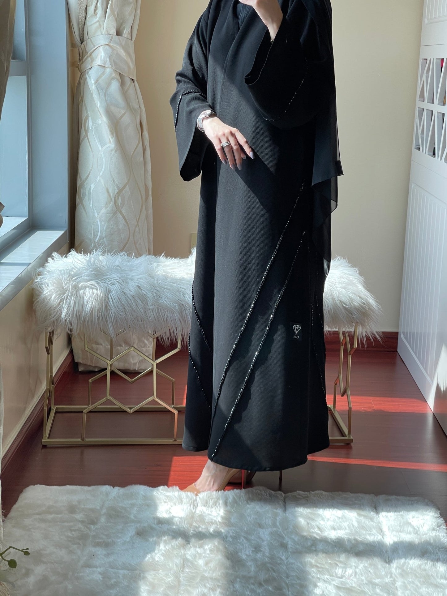 C - Black - Work - Abaya - Set - 37