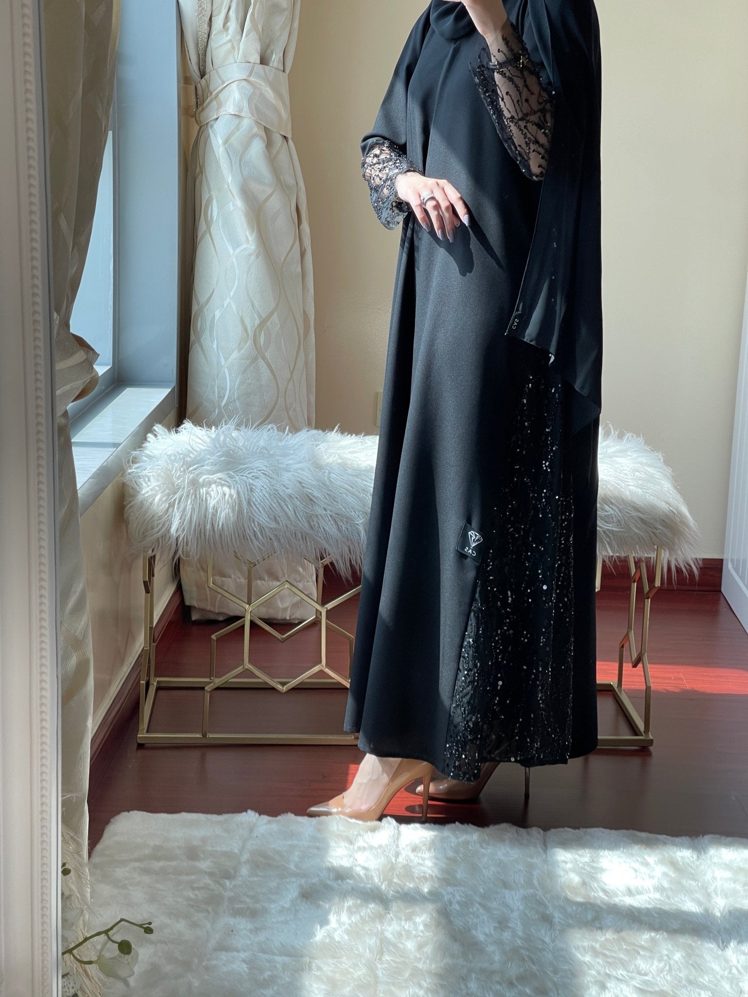 C - Black - Work - Abaya - Set - 38