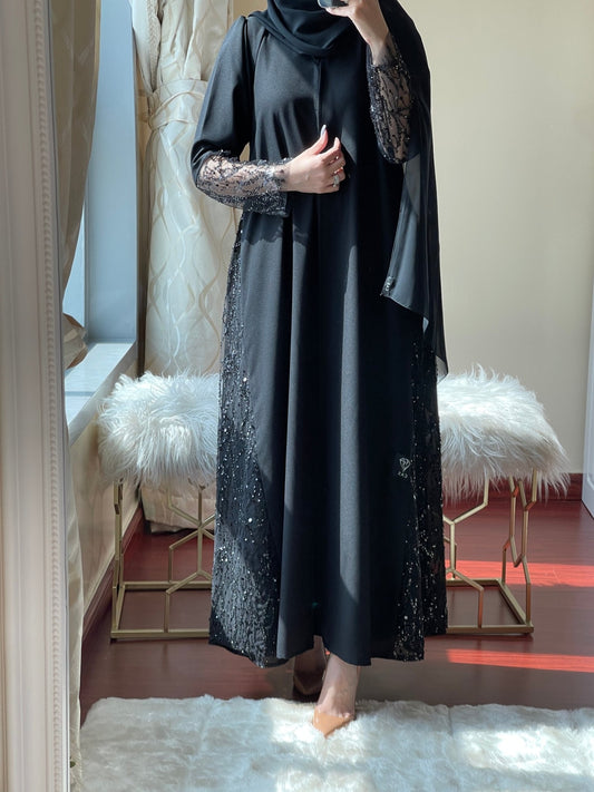 C - Black - Work - Abaya - Set - 38