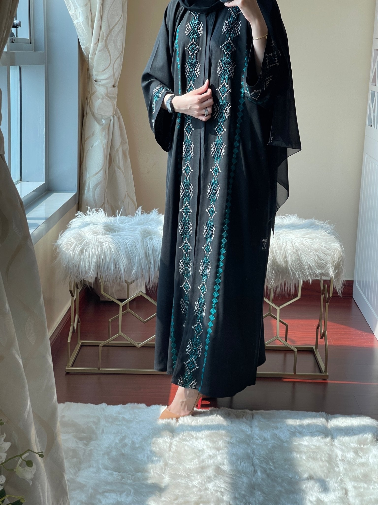 C - Black - Work - Abaya - Set - 47 - 01