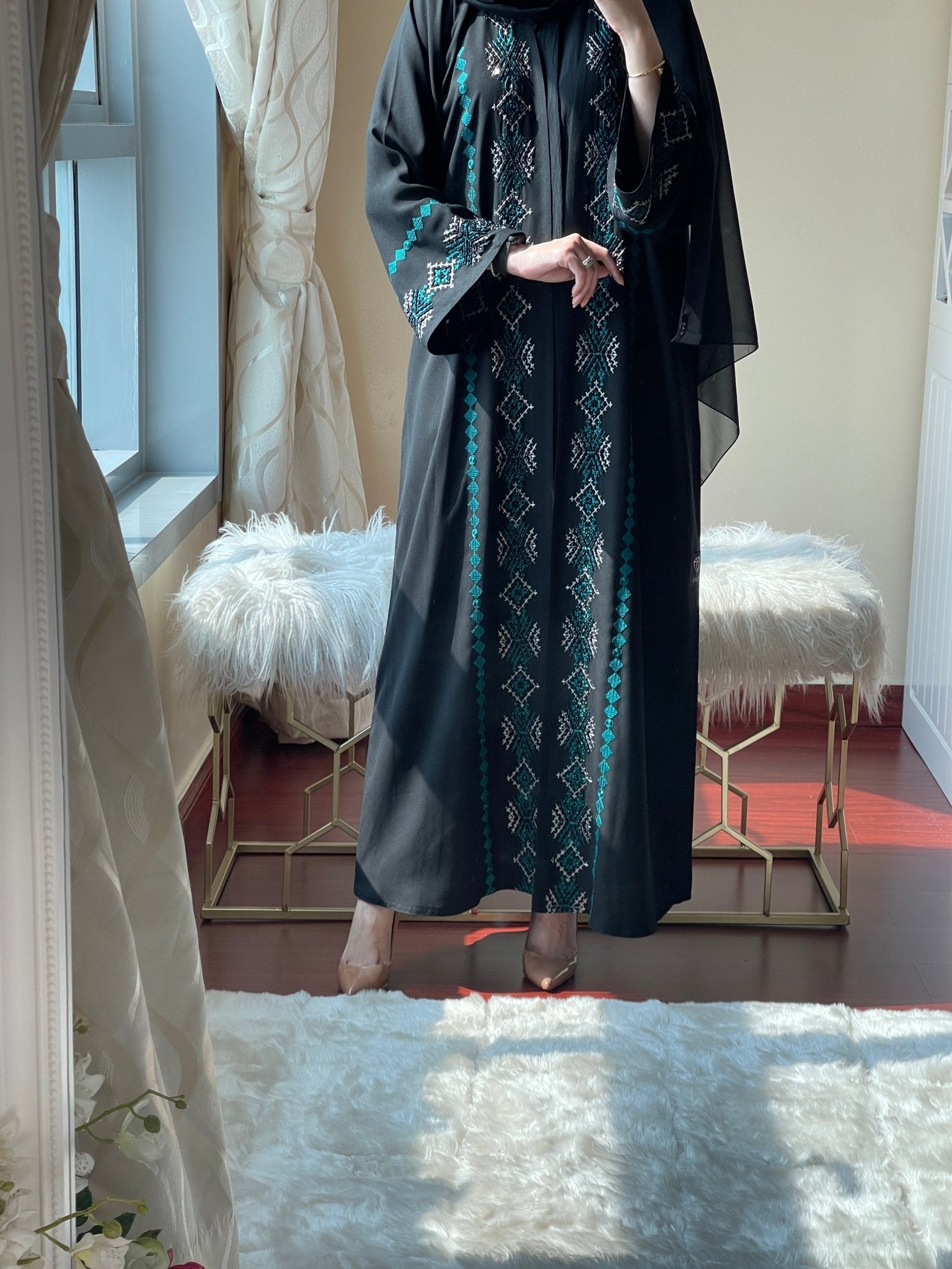 C - Black - Work - Abaya - Set - 47 - 01