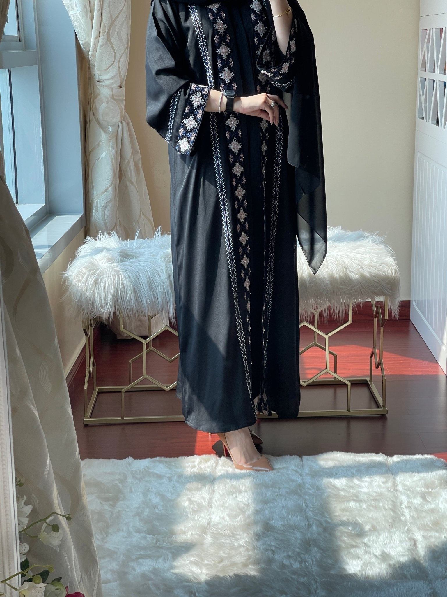 C - Black - Work - Abaya - Set - 47 - 02