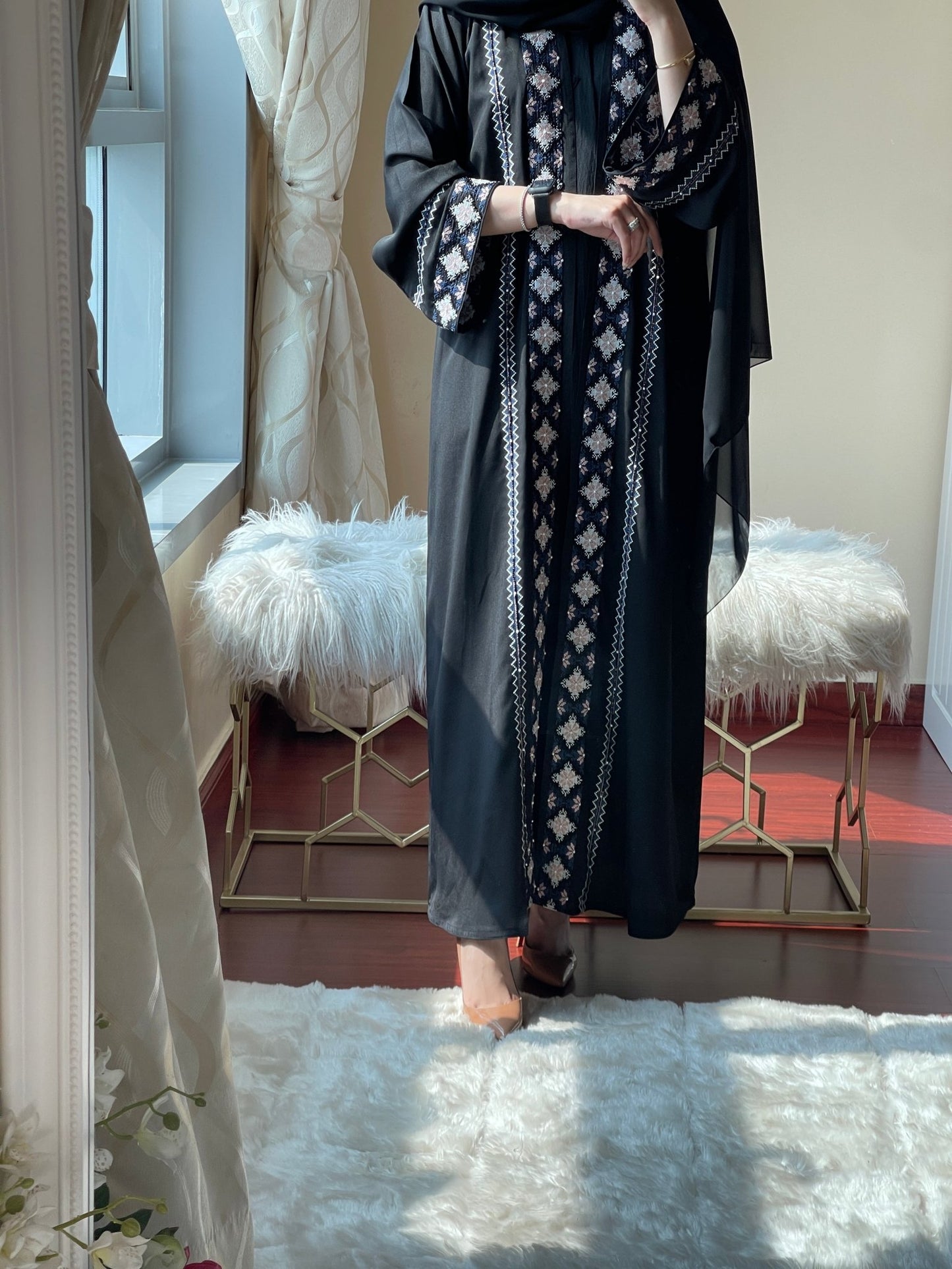 C - Black - Work - Abaya - Set - 47 - 02