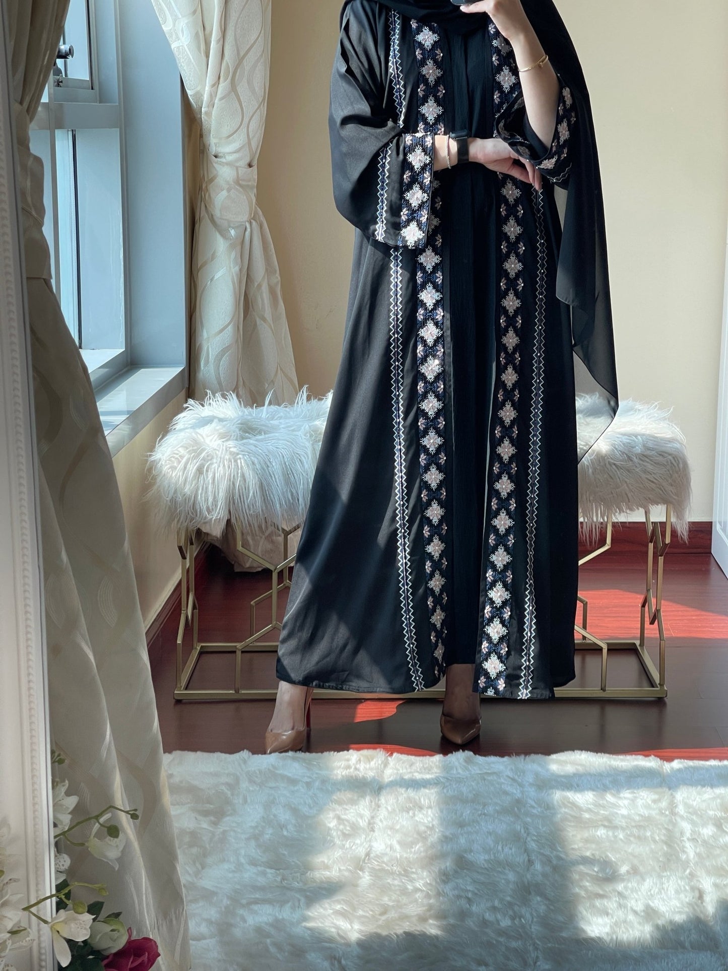 C - Black - Work - Abaya - Set - 47 - 02