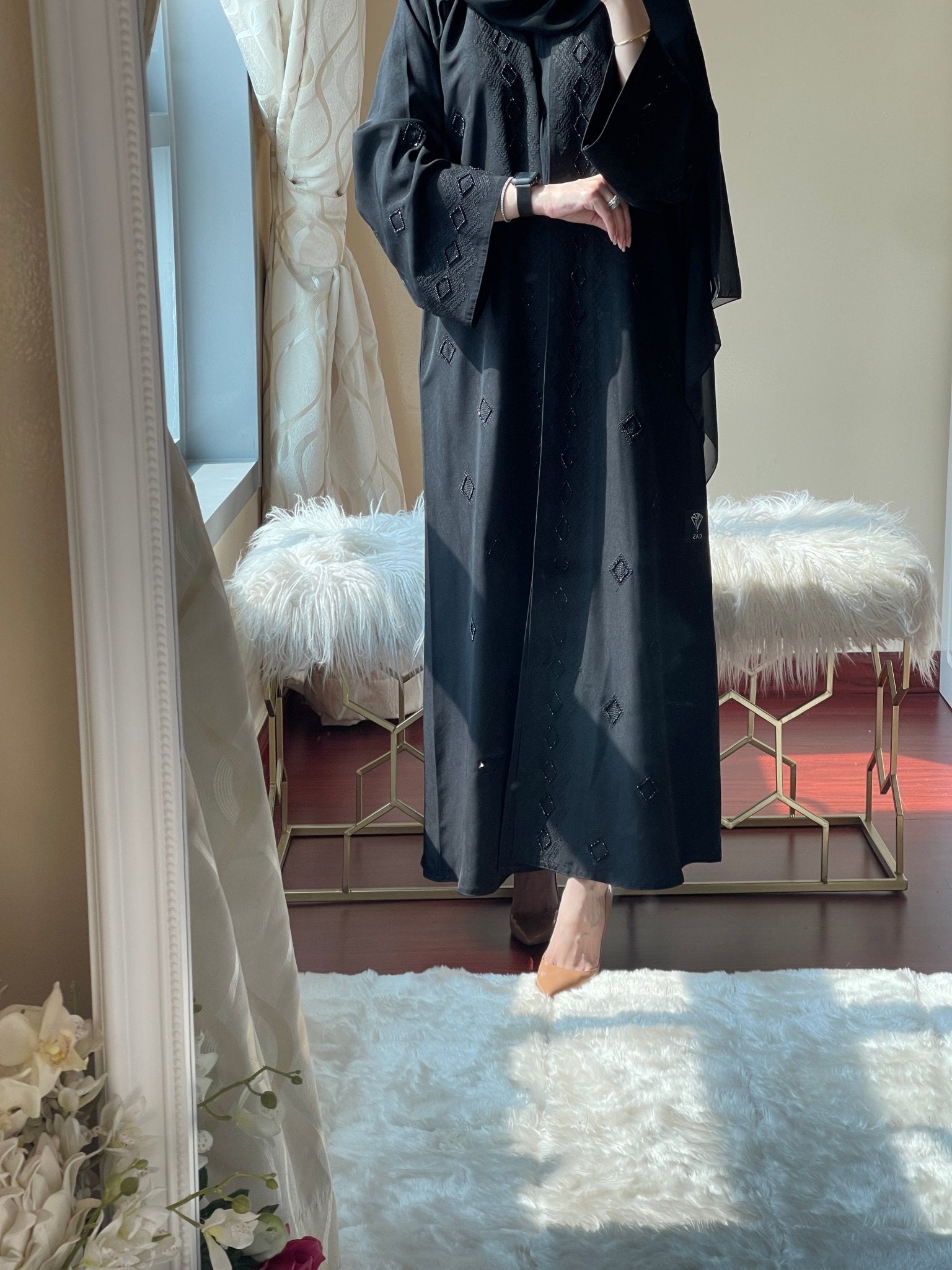 C - Black - Work - Abaya - Set - 47