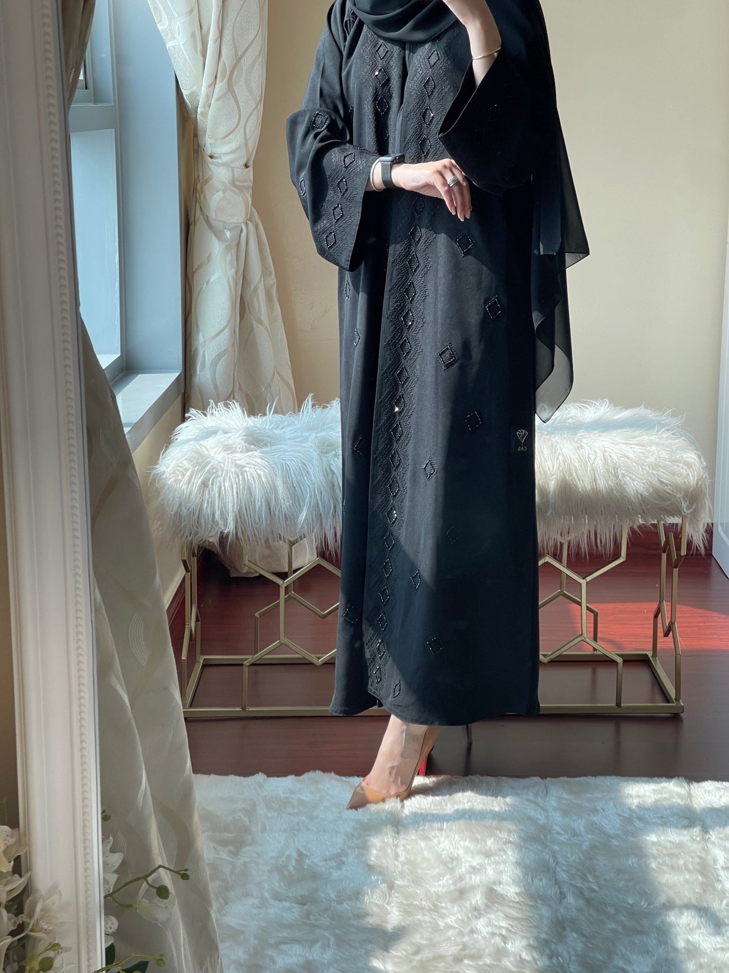 C - Black - Work - Abaya - Set - 47