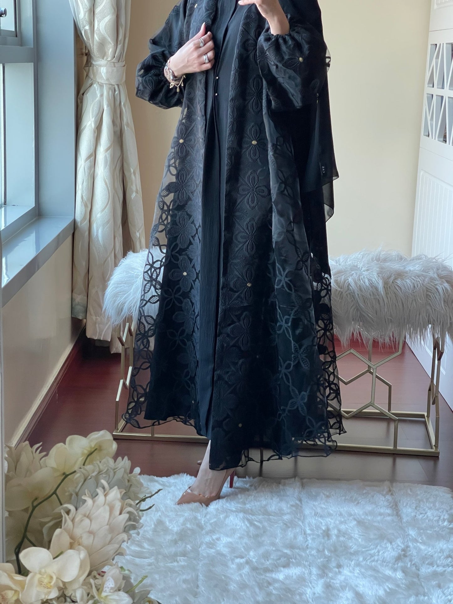 C - Black - Work - Abaya - Set - 50