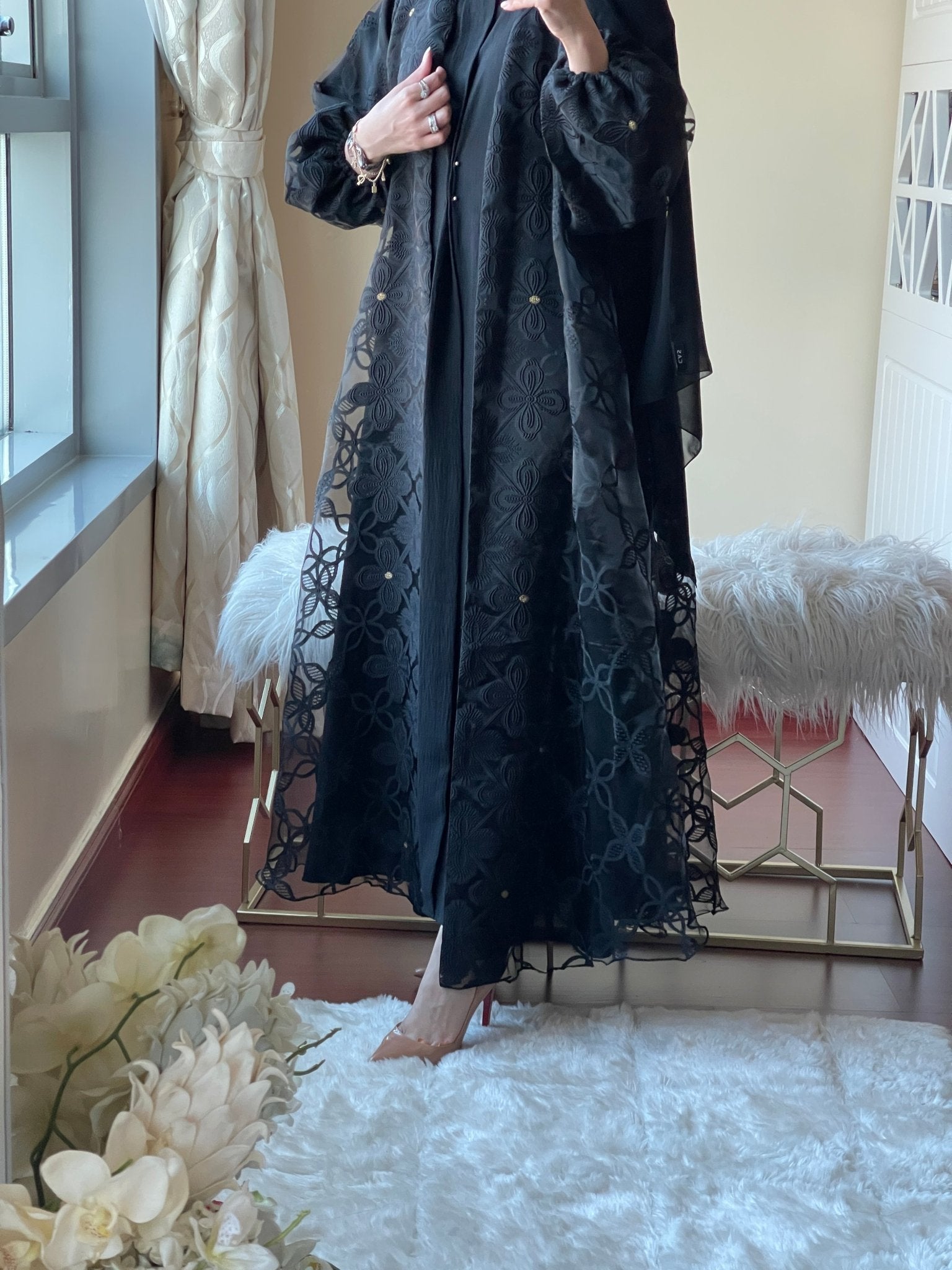 C - Black - Work - Abaya - Set - 50