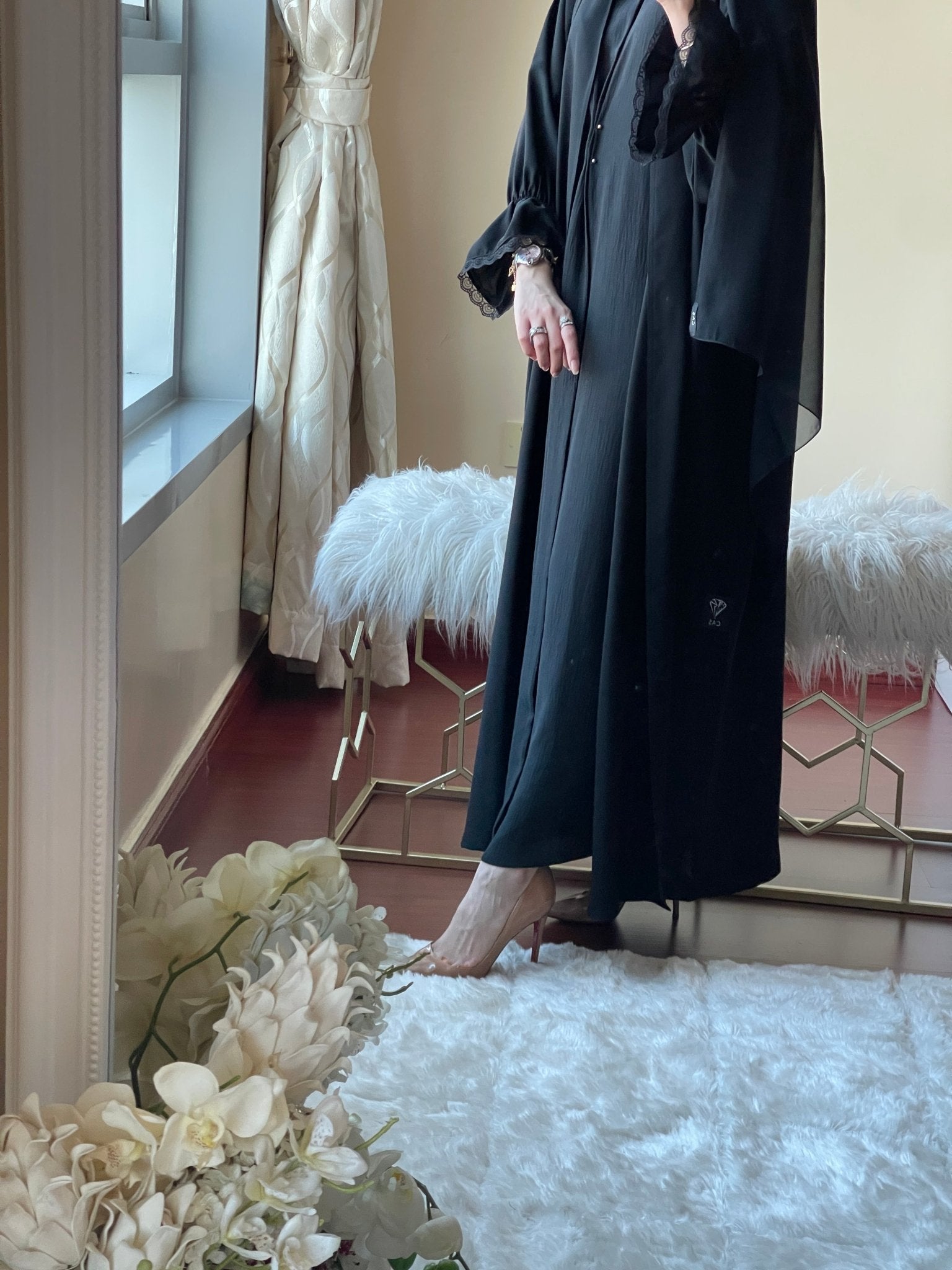 C - Black - Work - Abaya - Set - 52