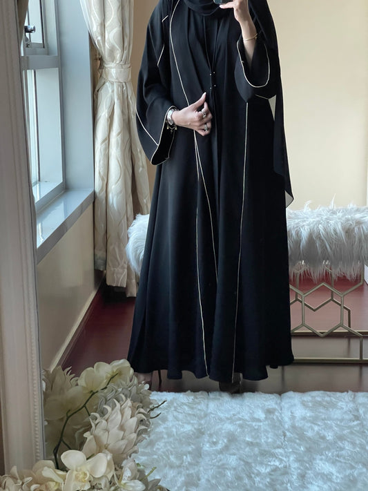 C - Black - Work - Abaya - Set - 55