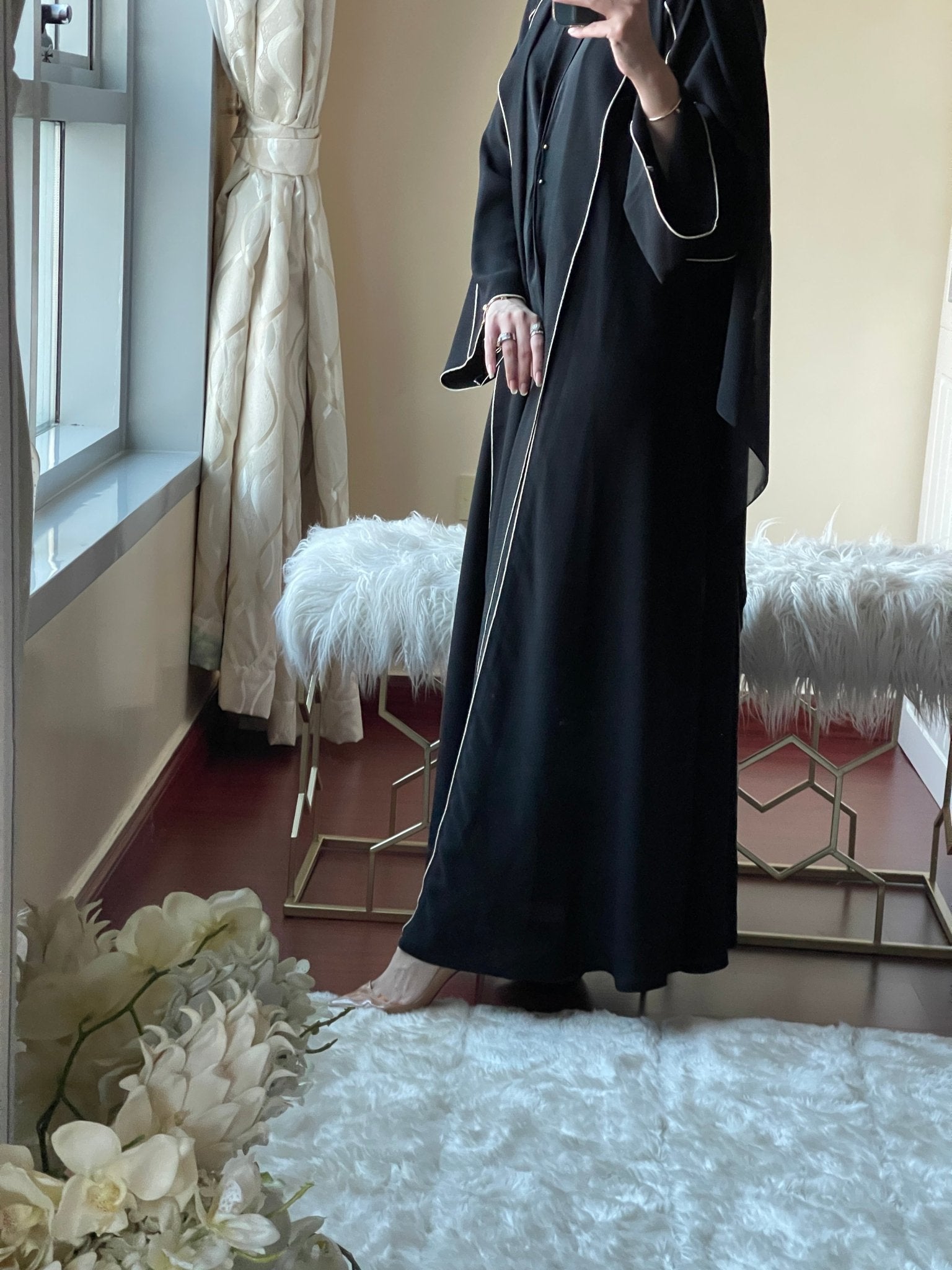 C - Black - Work - Abaya - Set - 55