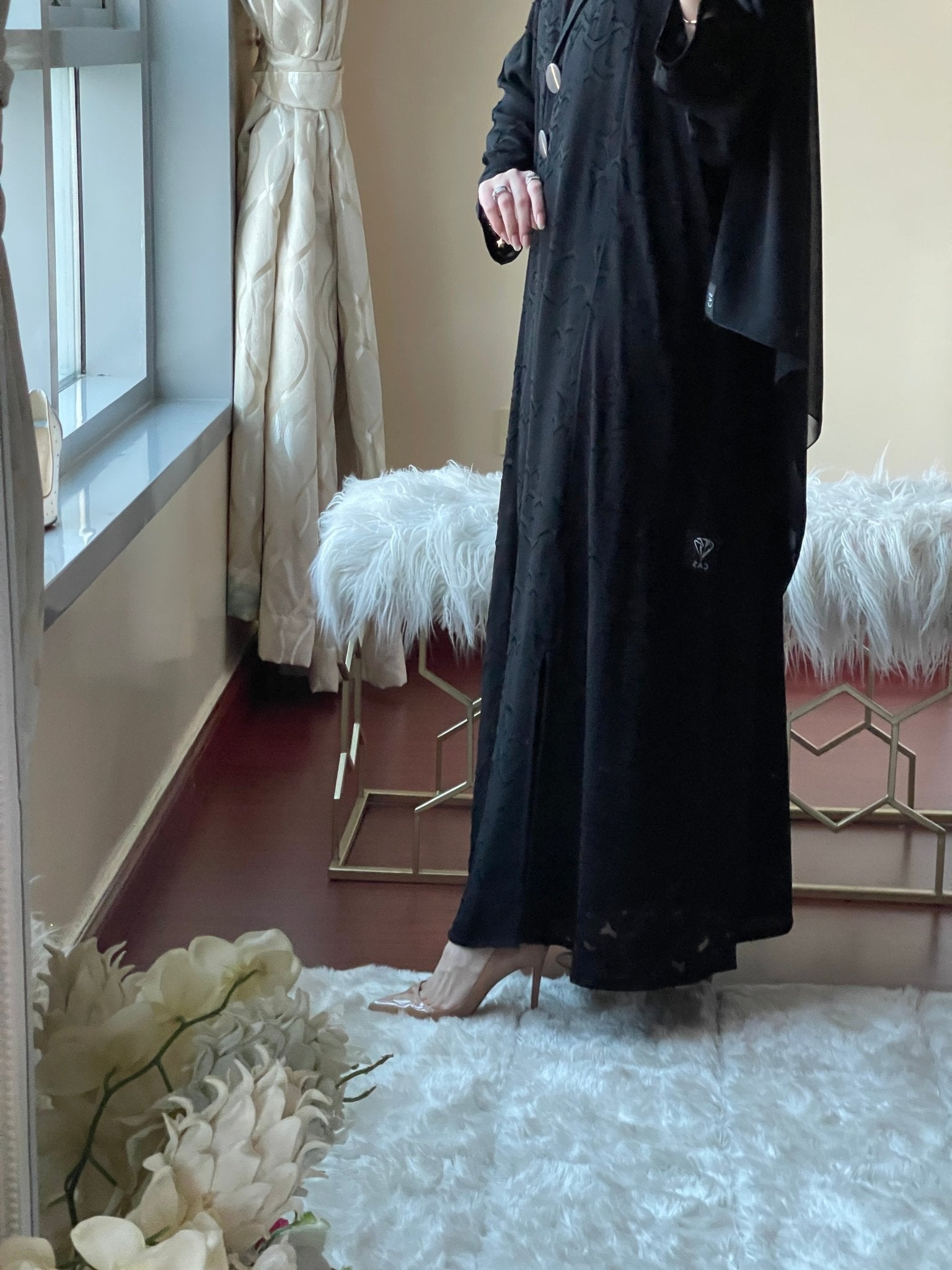 C - Black - Work - Abaya - Set - 56