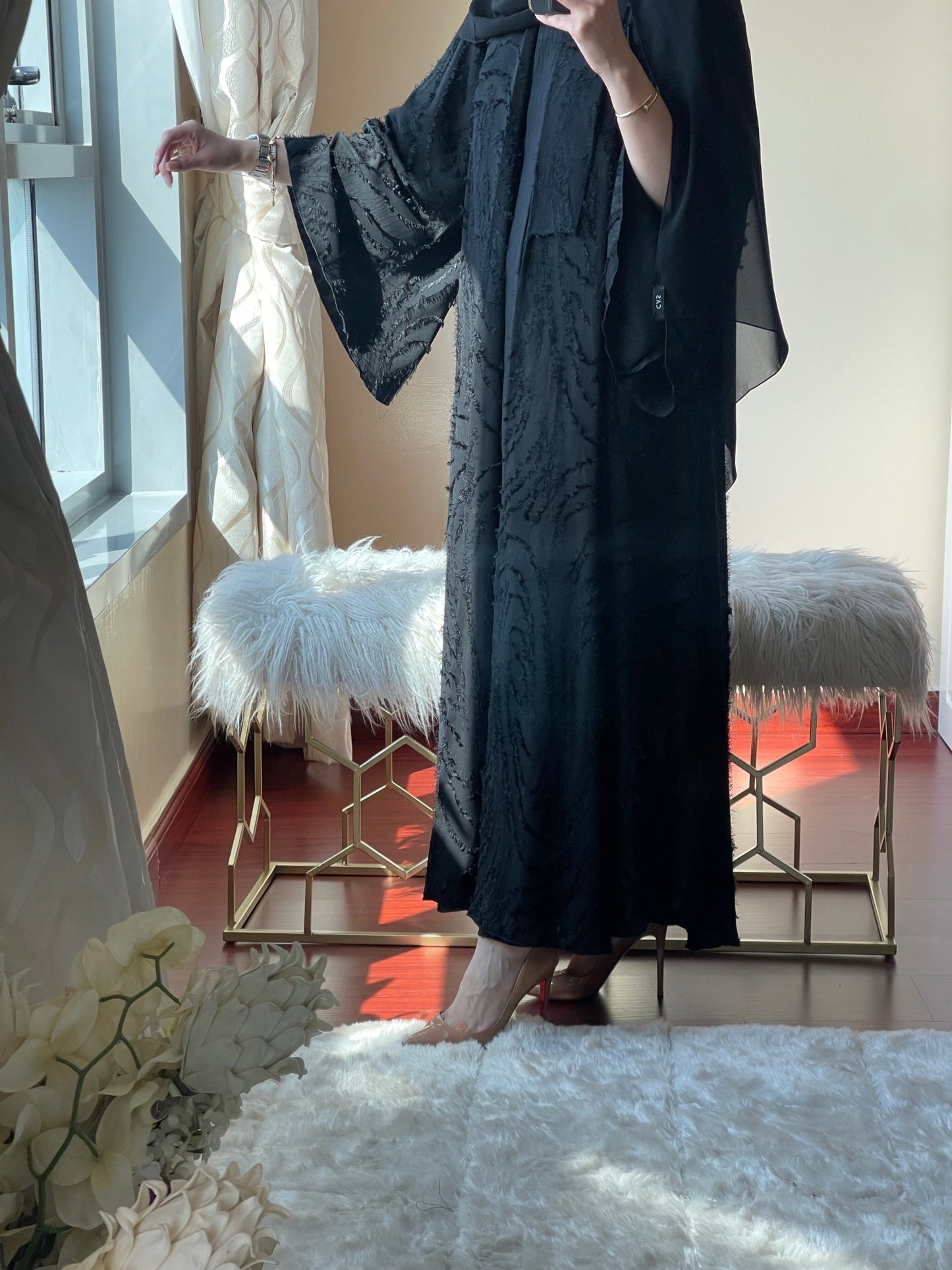 C - Black - Work - Abaya - Set - 60