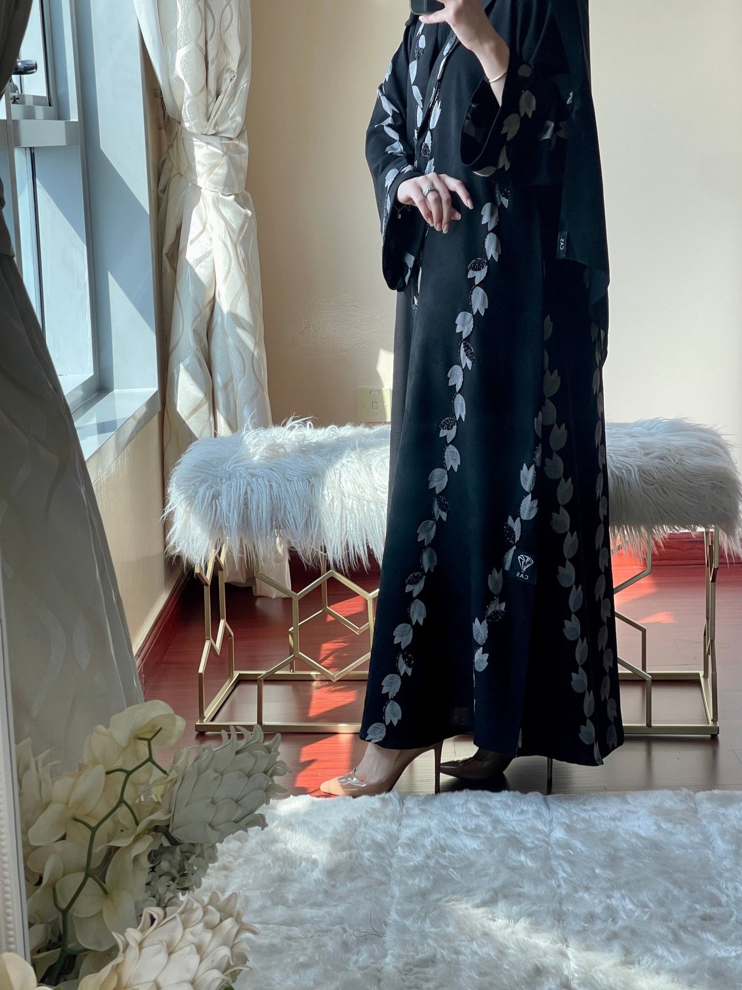 C - Black - Work - Abaya - Set - 61