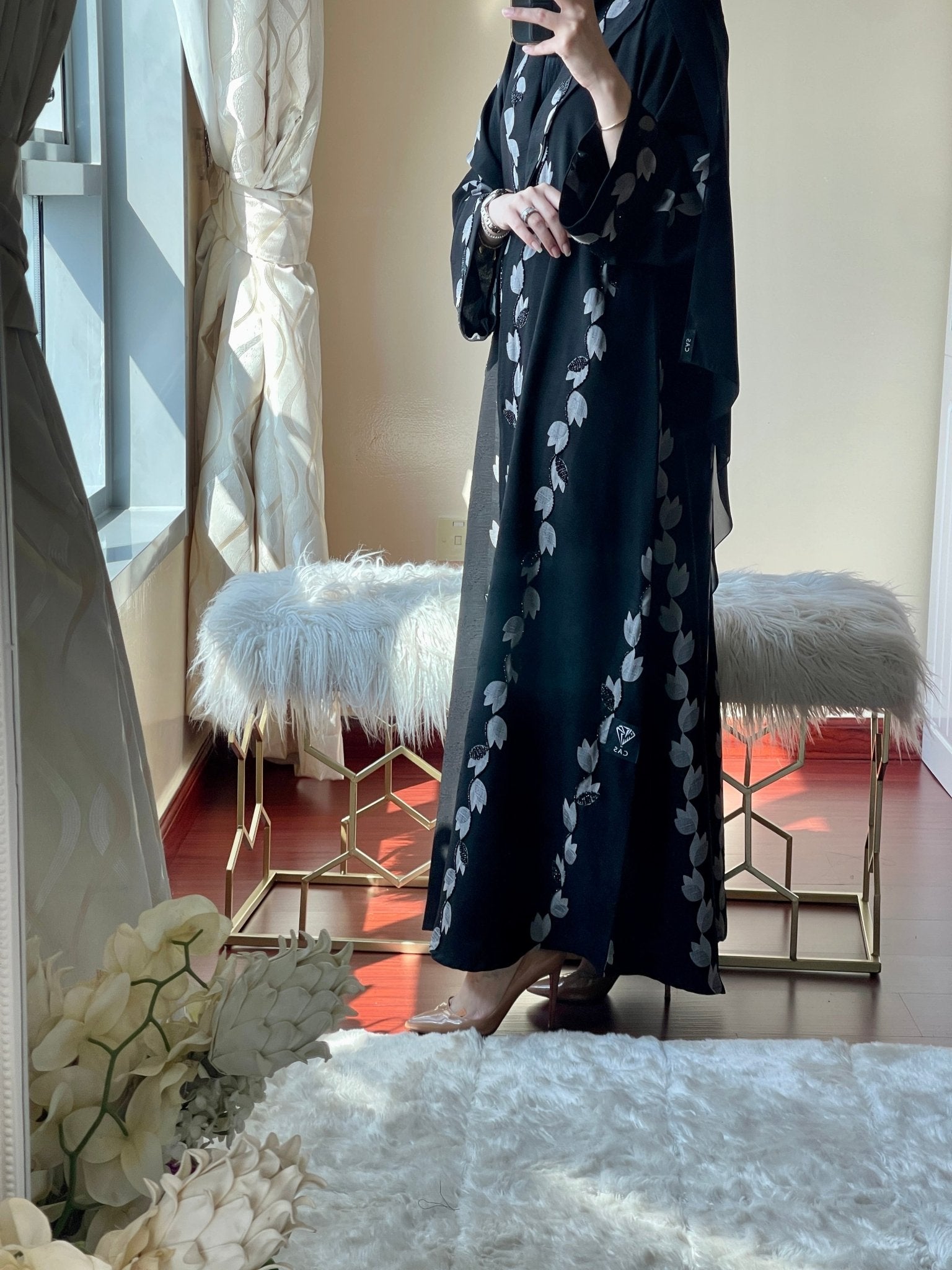 C - Black - Work - Abaya - Set - 61