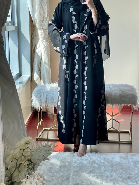 C - Black - Work - Abaya - Set - 61