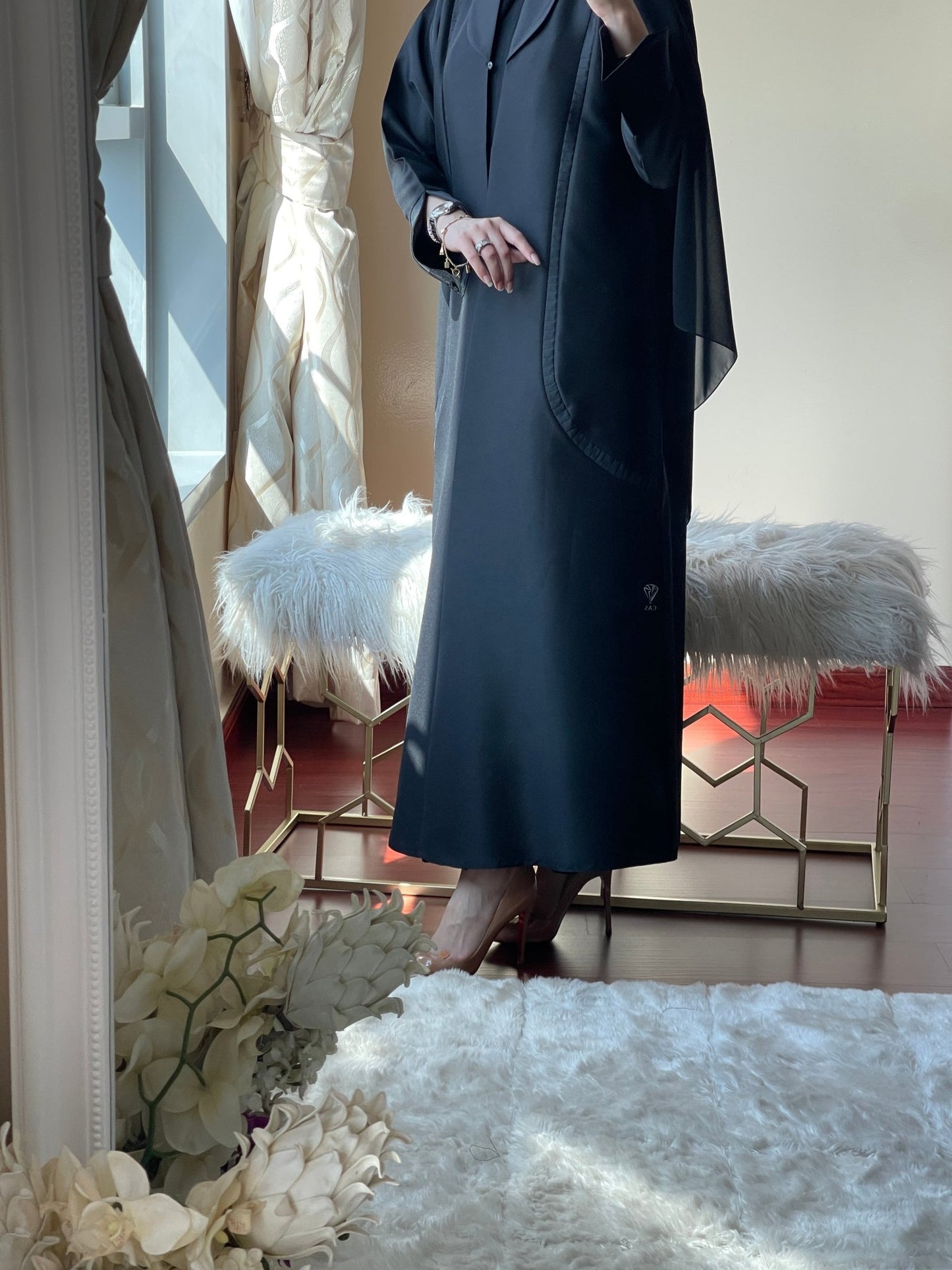 C - Black - Work - Abaya - Set - 63