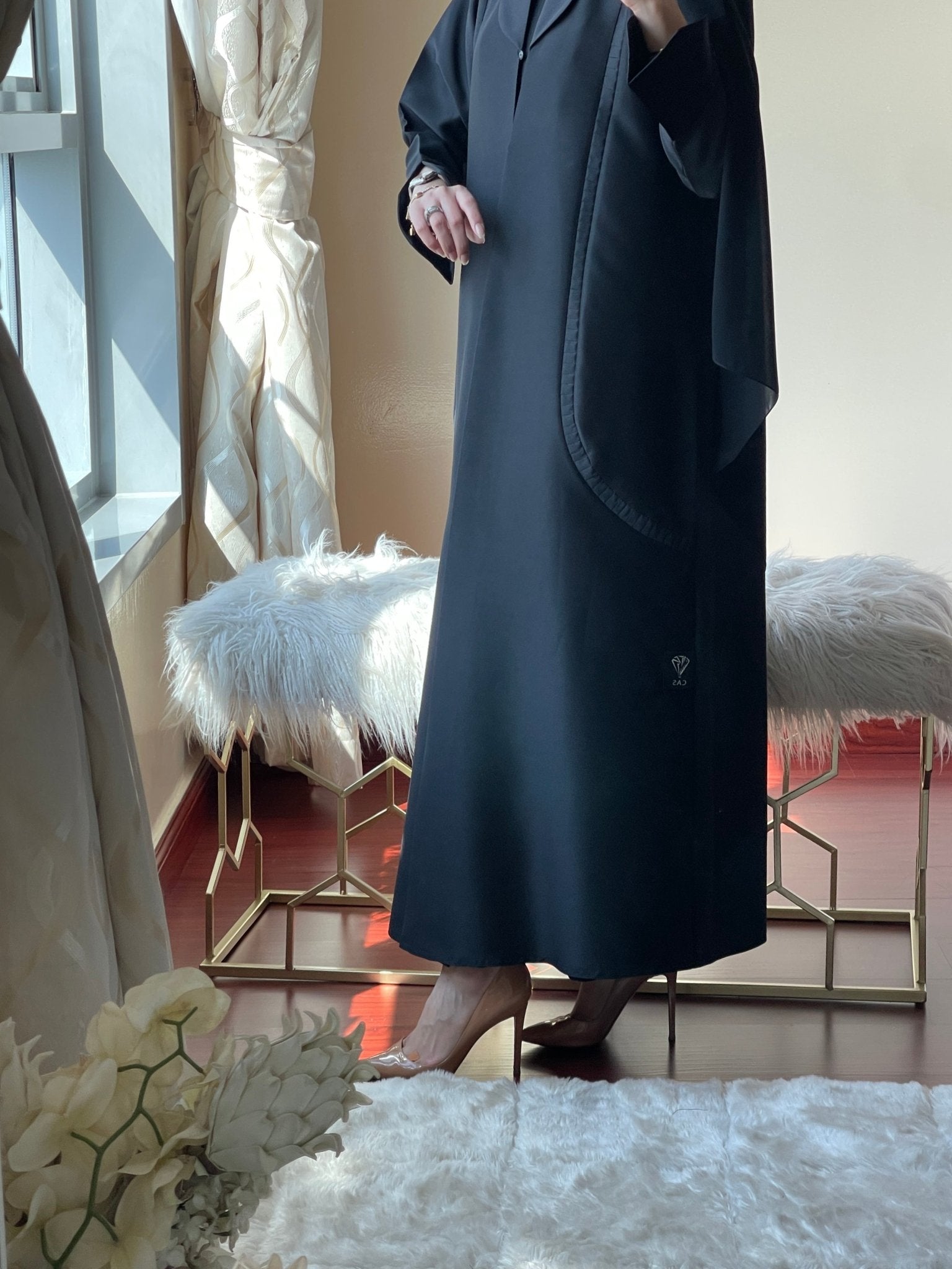 C - Black - Work - Abaya - Set - 63