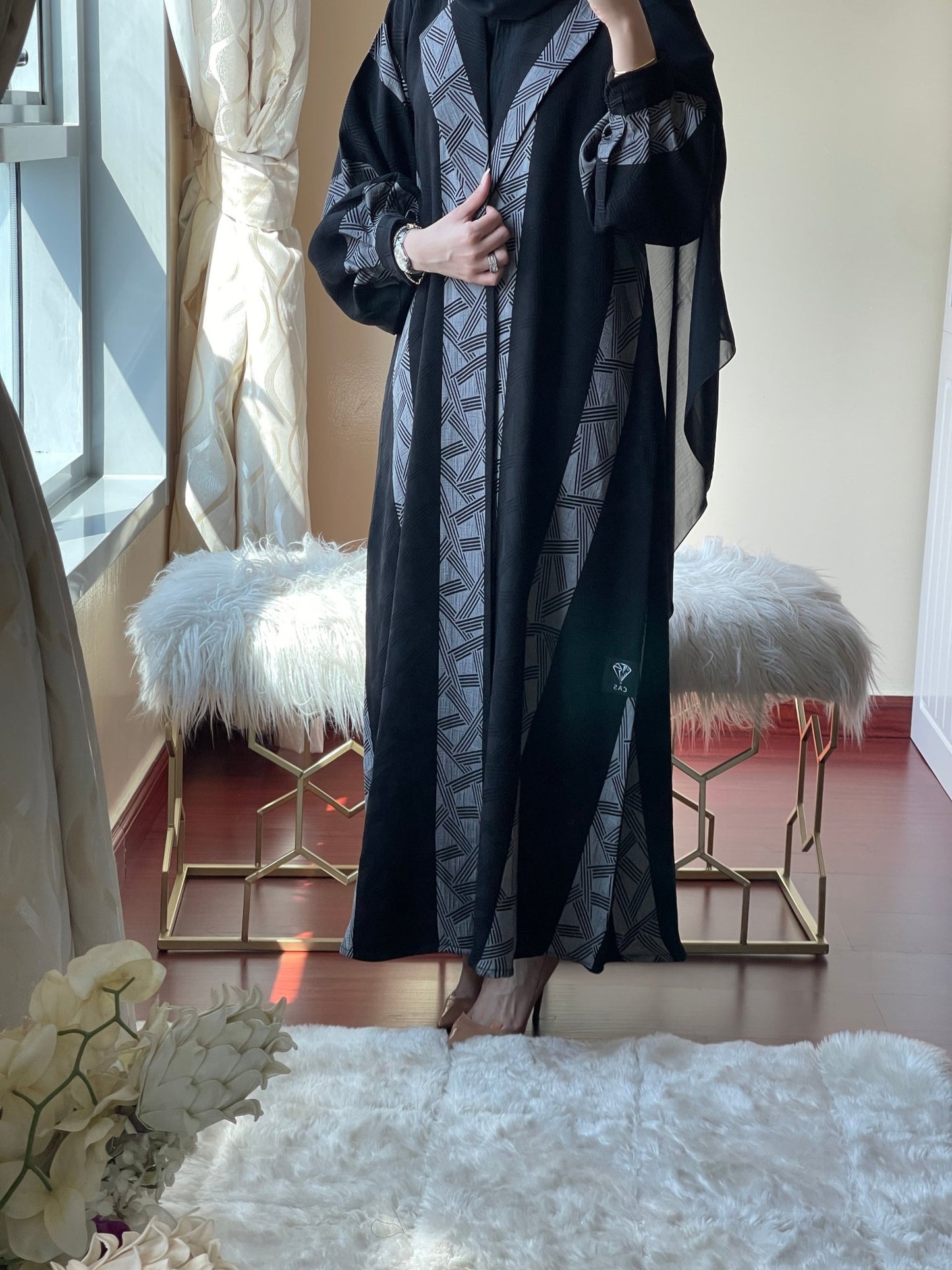 C - Black - Work - Abaya - Set - 65