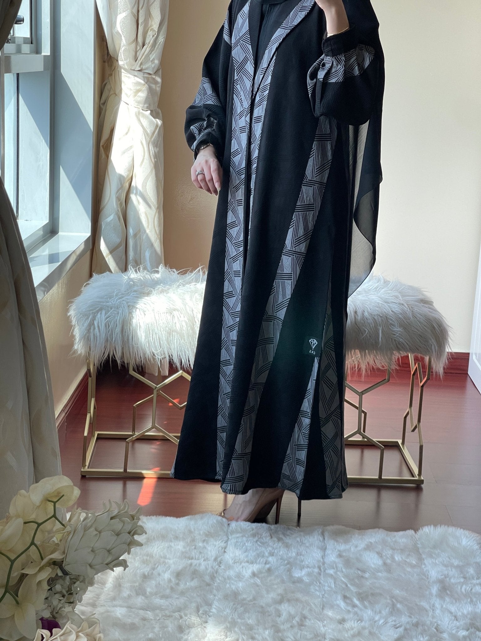 C - Black - Work - Abaya - Set - 65