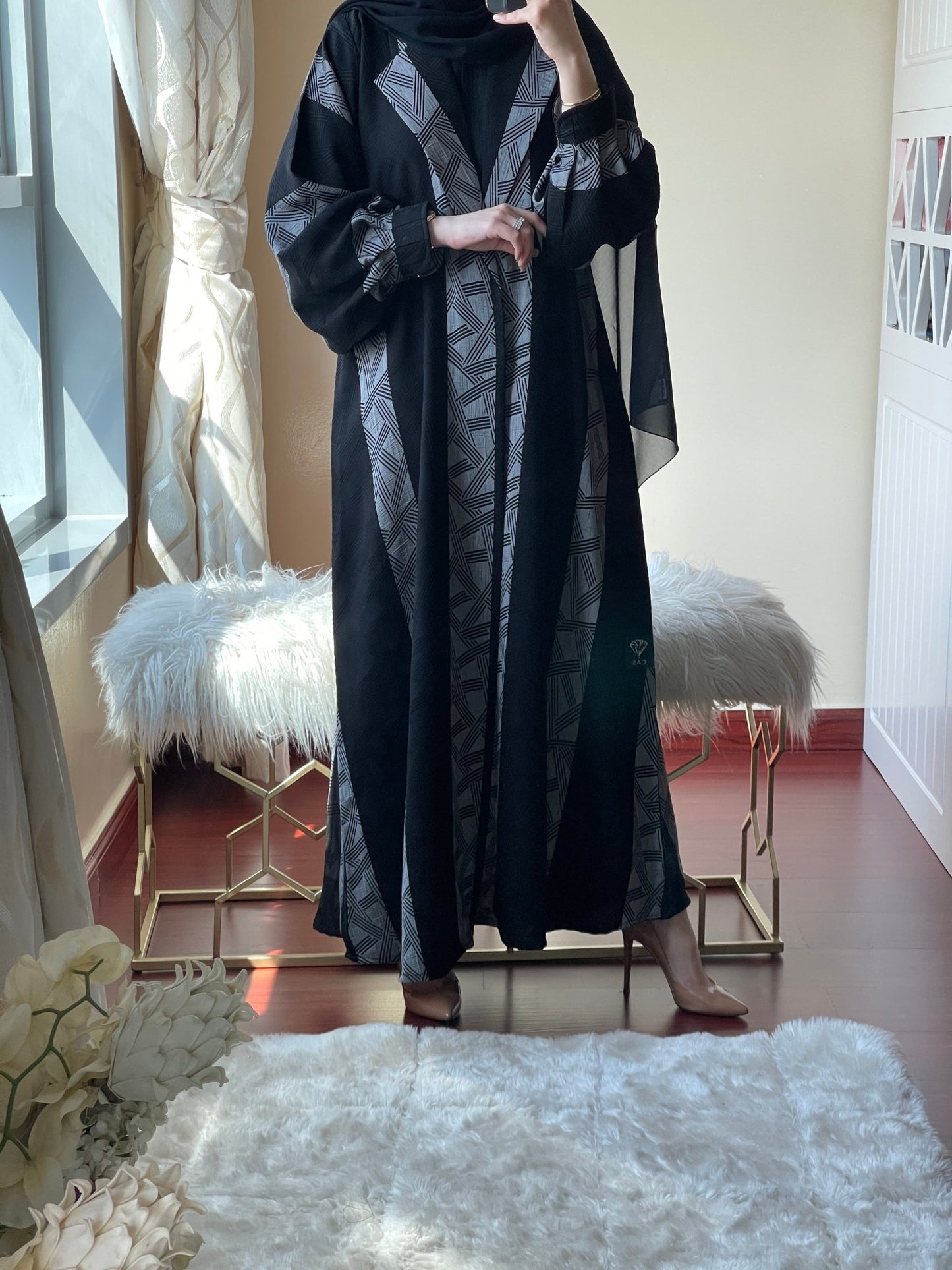 C - Black - Work - Abaya - Set - 65