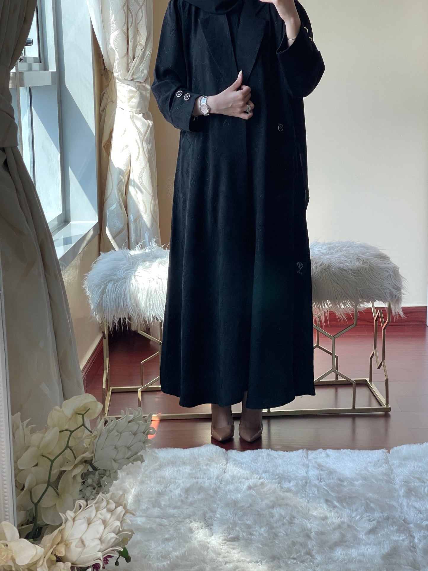 C - Black - Work - Abaya - Set - 66