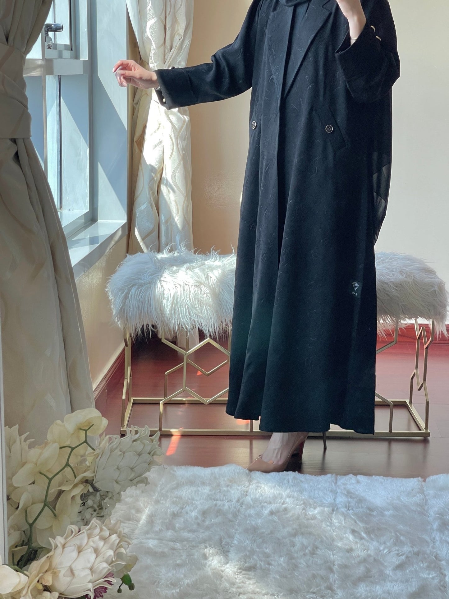 C - Black - Work - Abaya - Set - 66