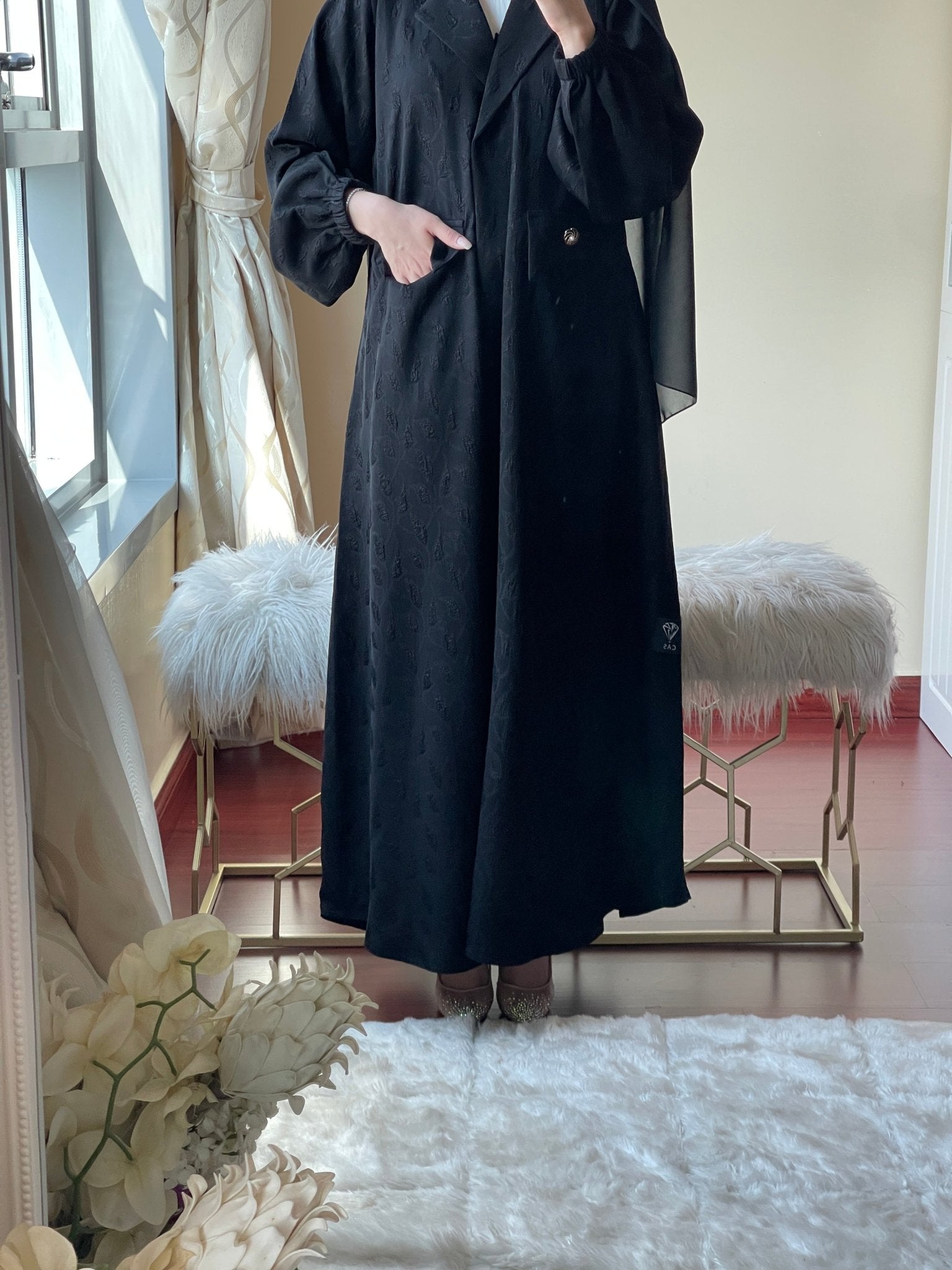 C - Black - Work - Abaya - Set - 68