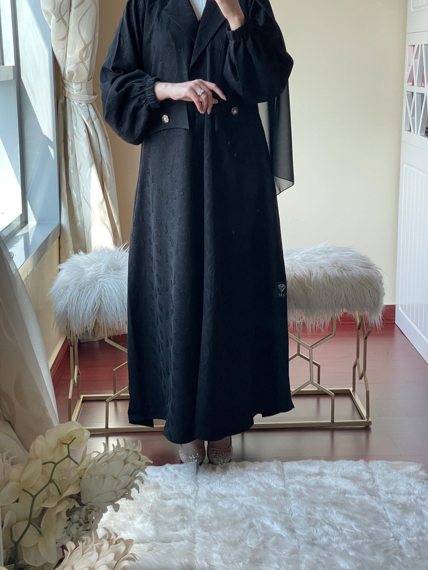 C - Black - Work - Abaya - Set - 68