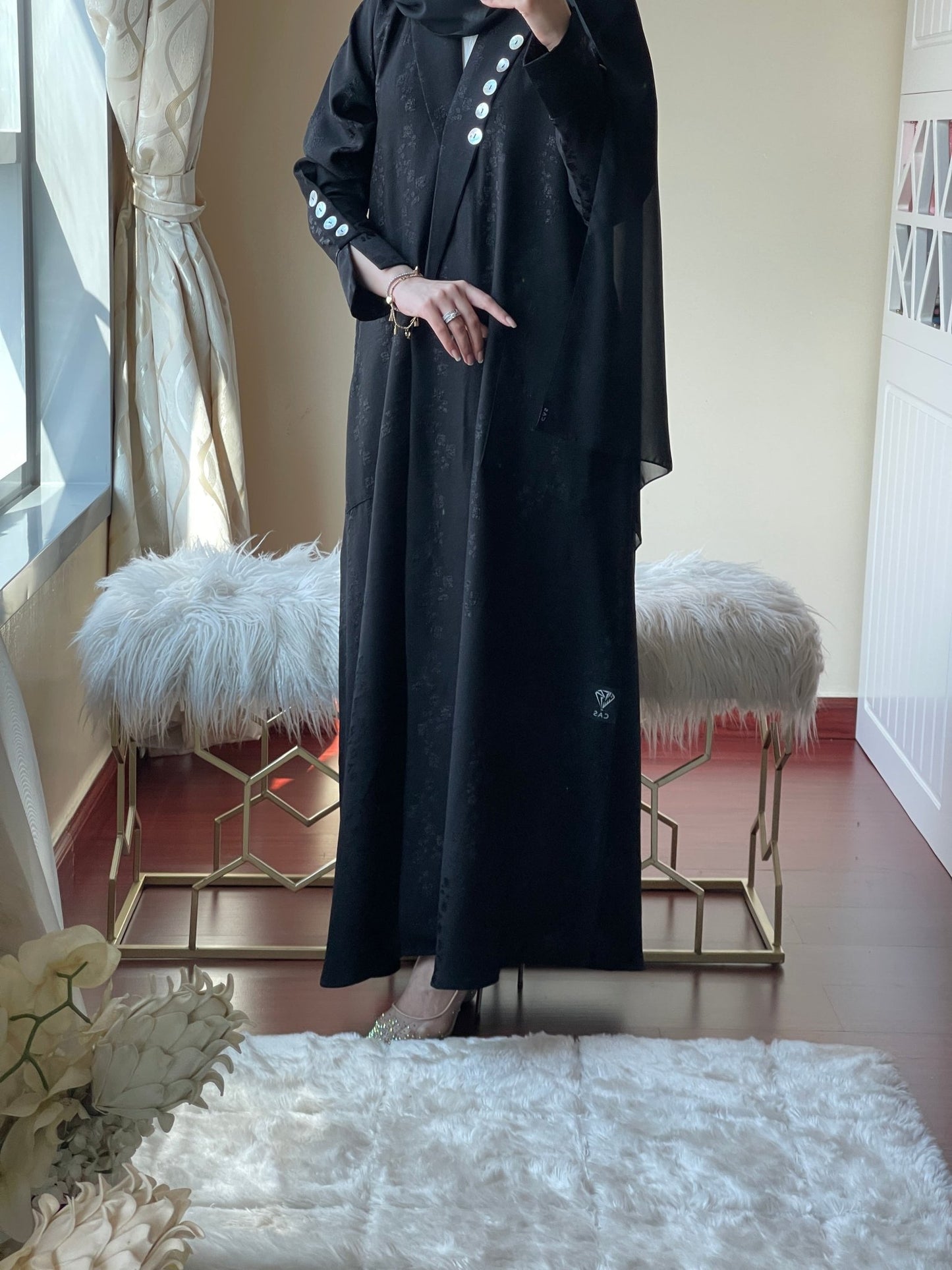 C - Black - Work - Abaya - Set - 69