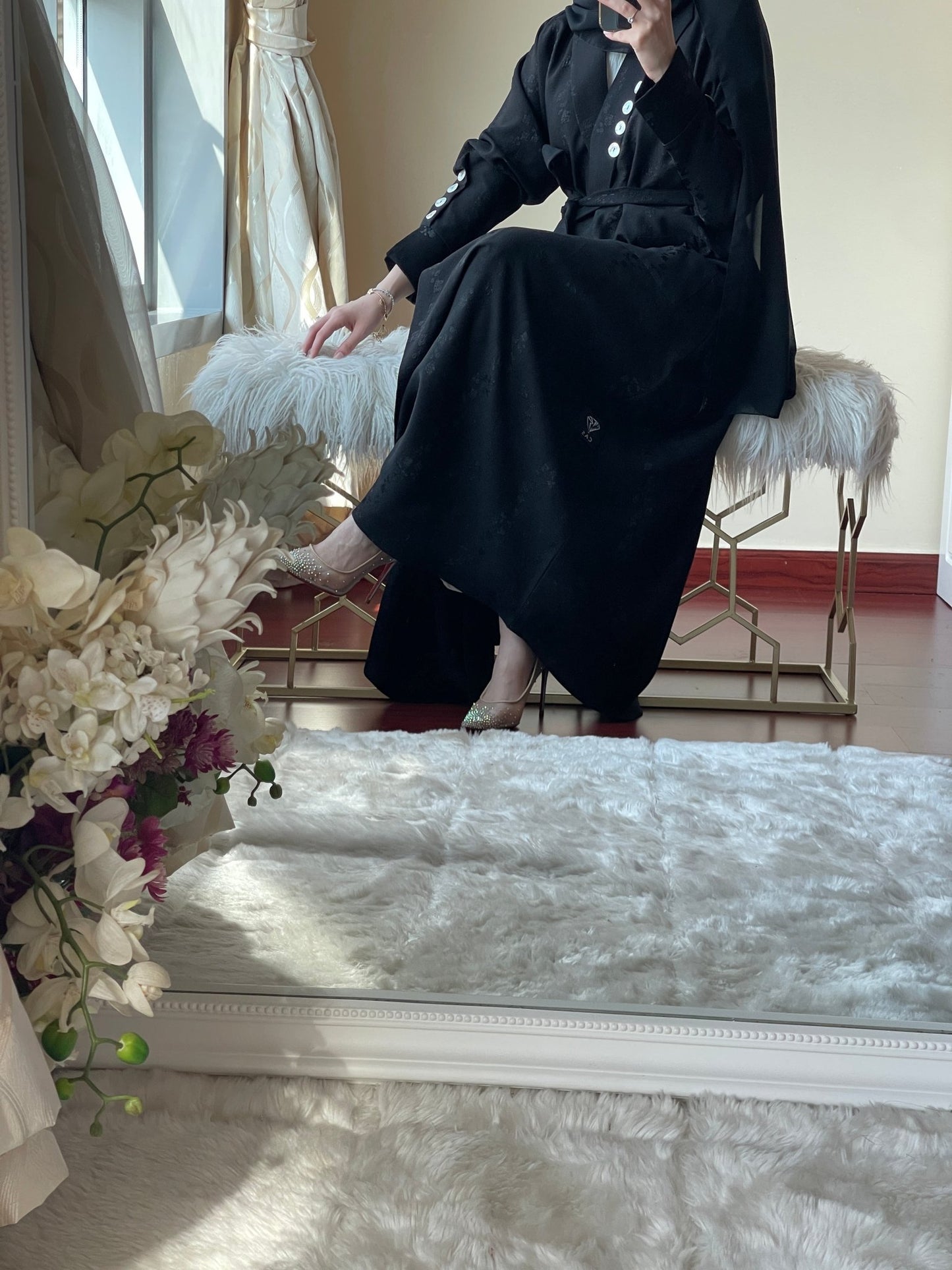 C - Black - Work - Abaya - Set - 69