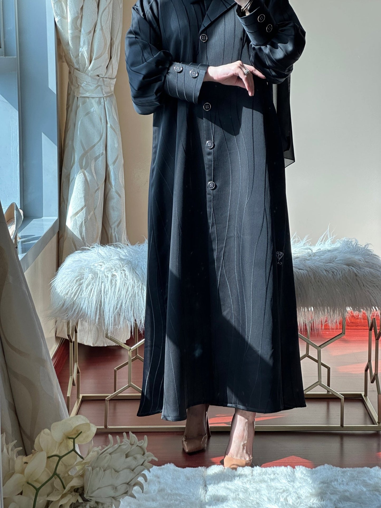 C - Black - Work - Abaya - Set - 70