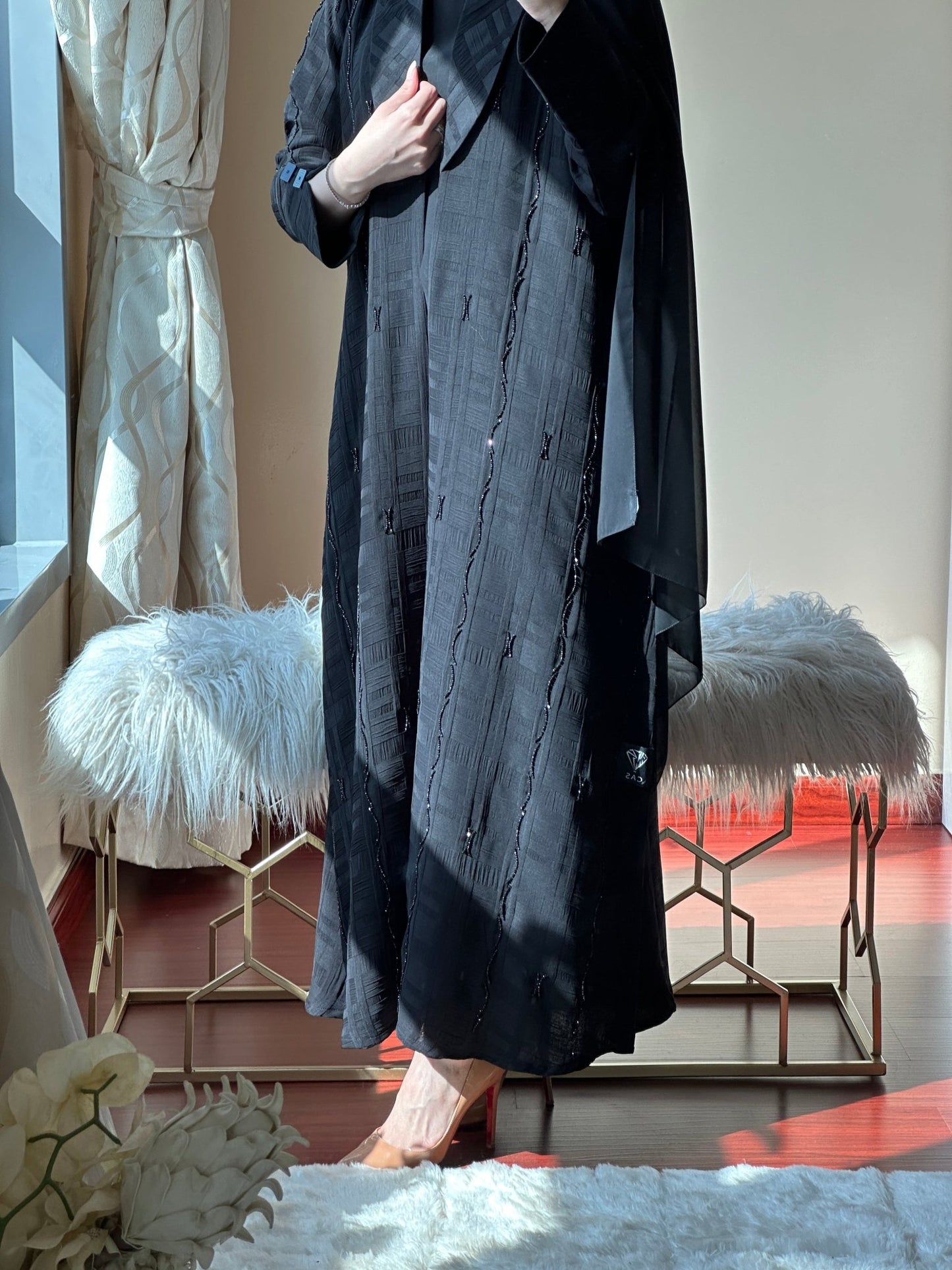 C - Black - Work - Abaya - Set - 71