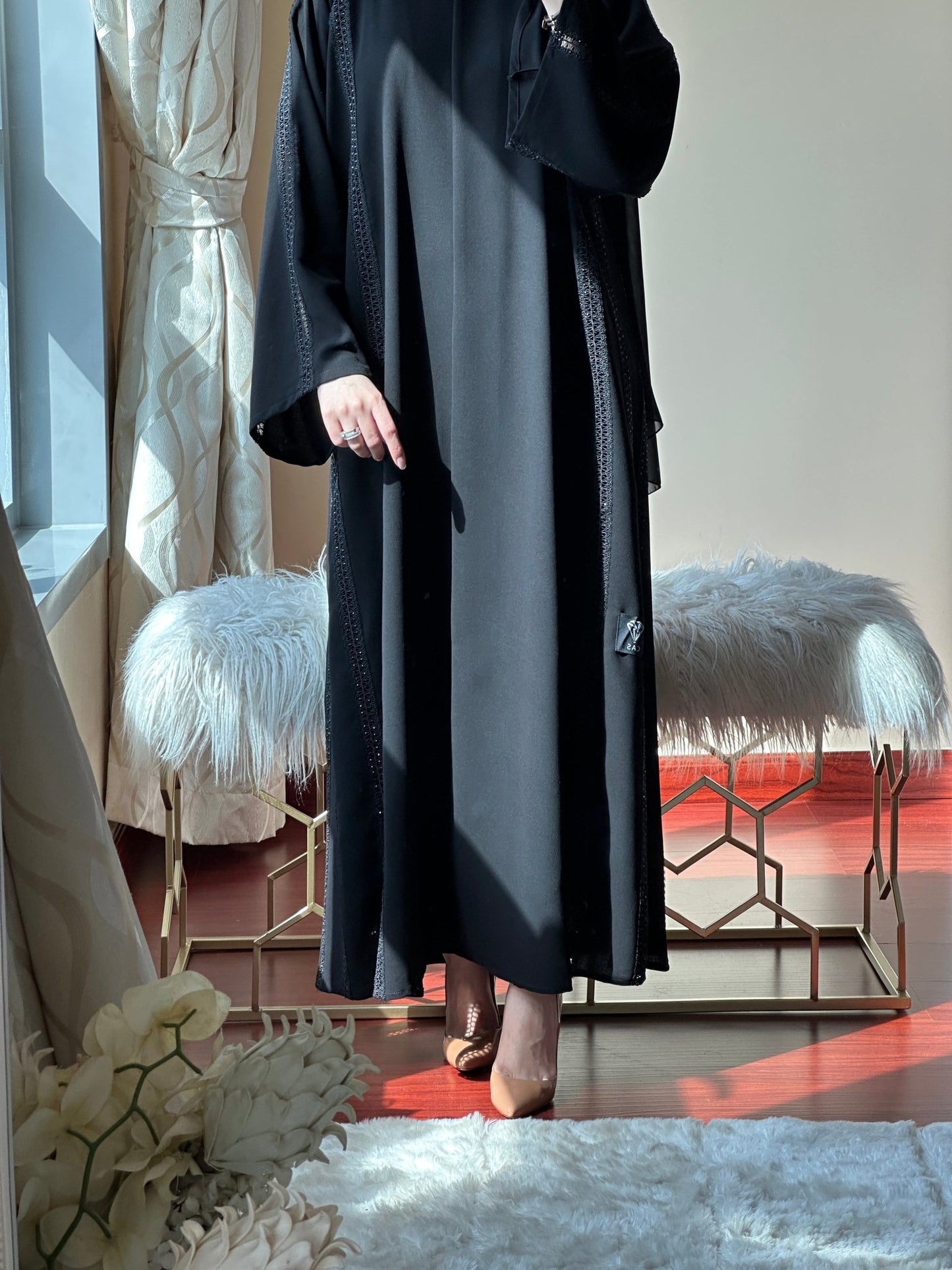 C - Black - Work - Abaya - Set - 75