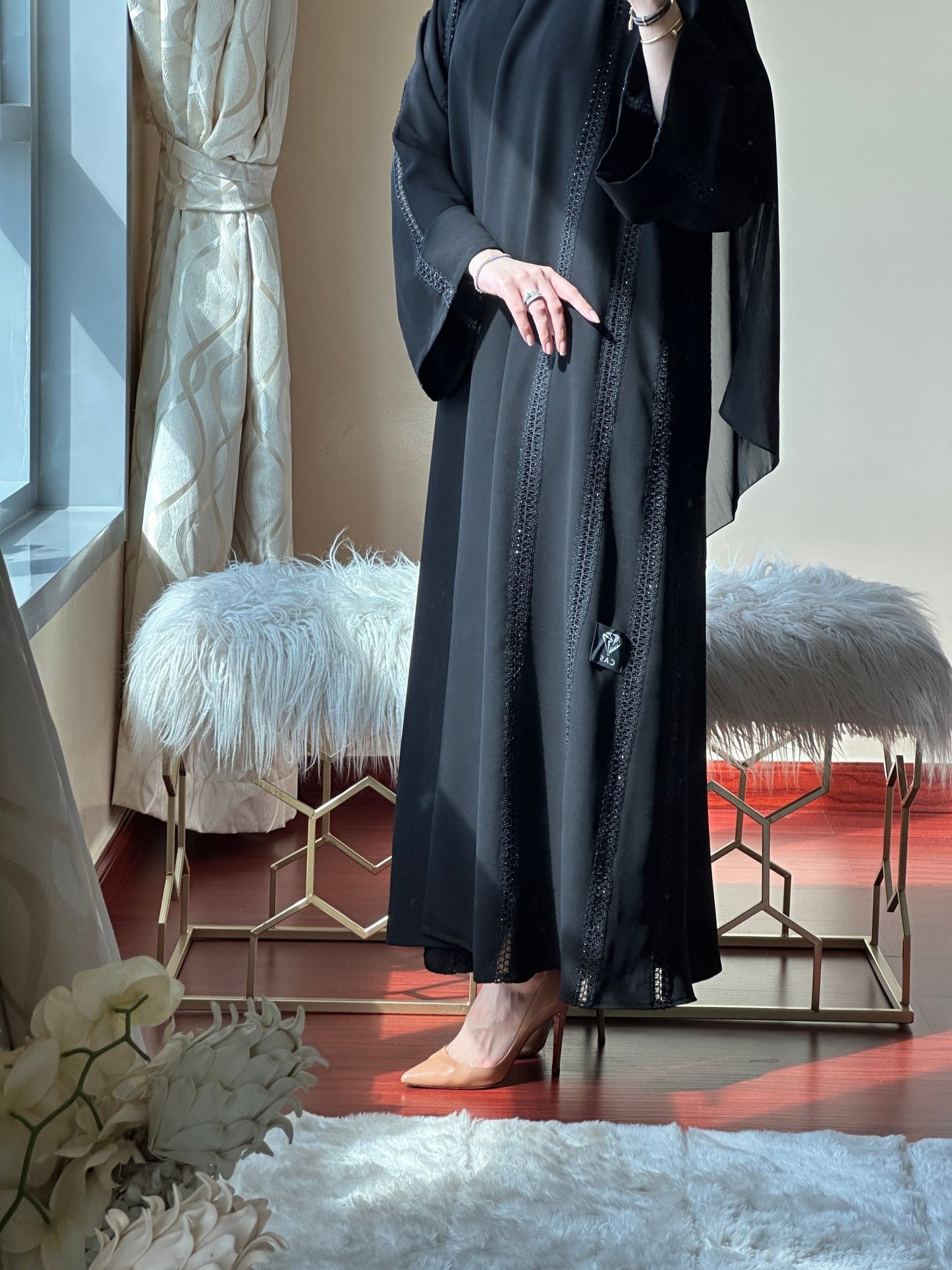 C - Black - Work - Abaya - Set - 75