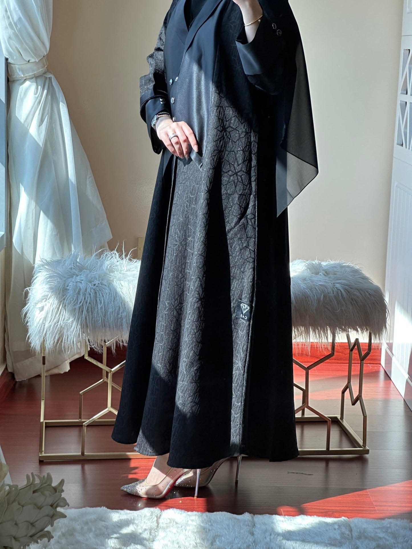 C - Black - Work - Abaya - Set - 86