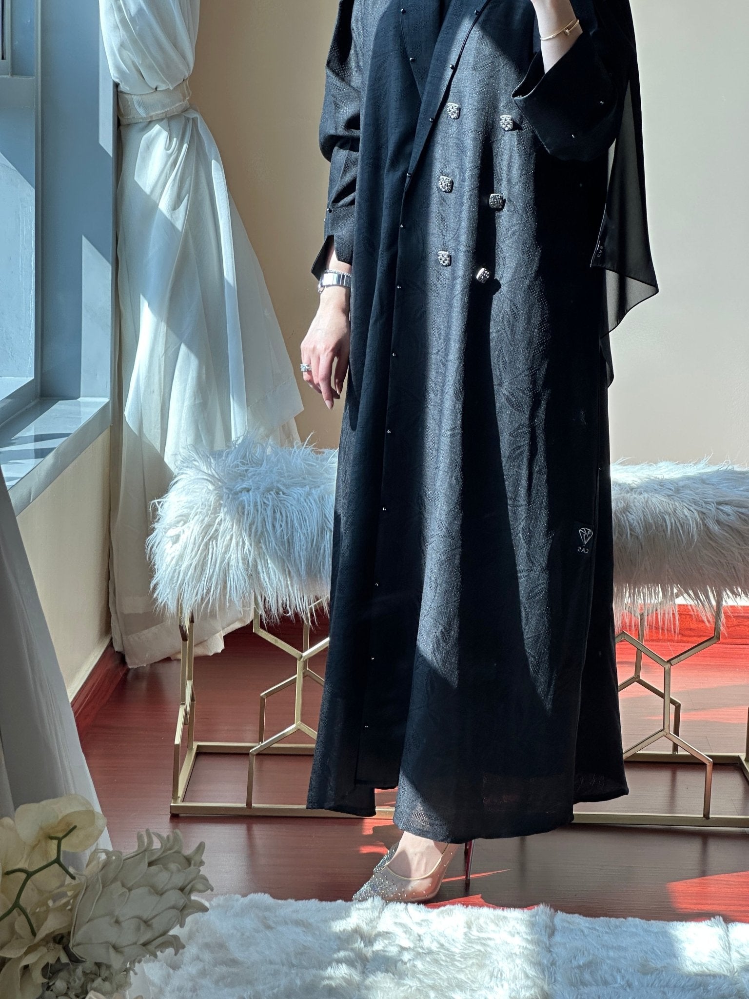 C - Black - Work - Abaya - Set - 87
